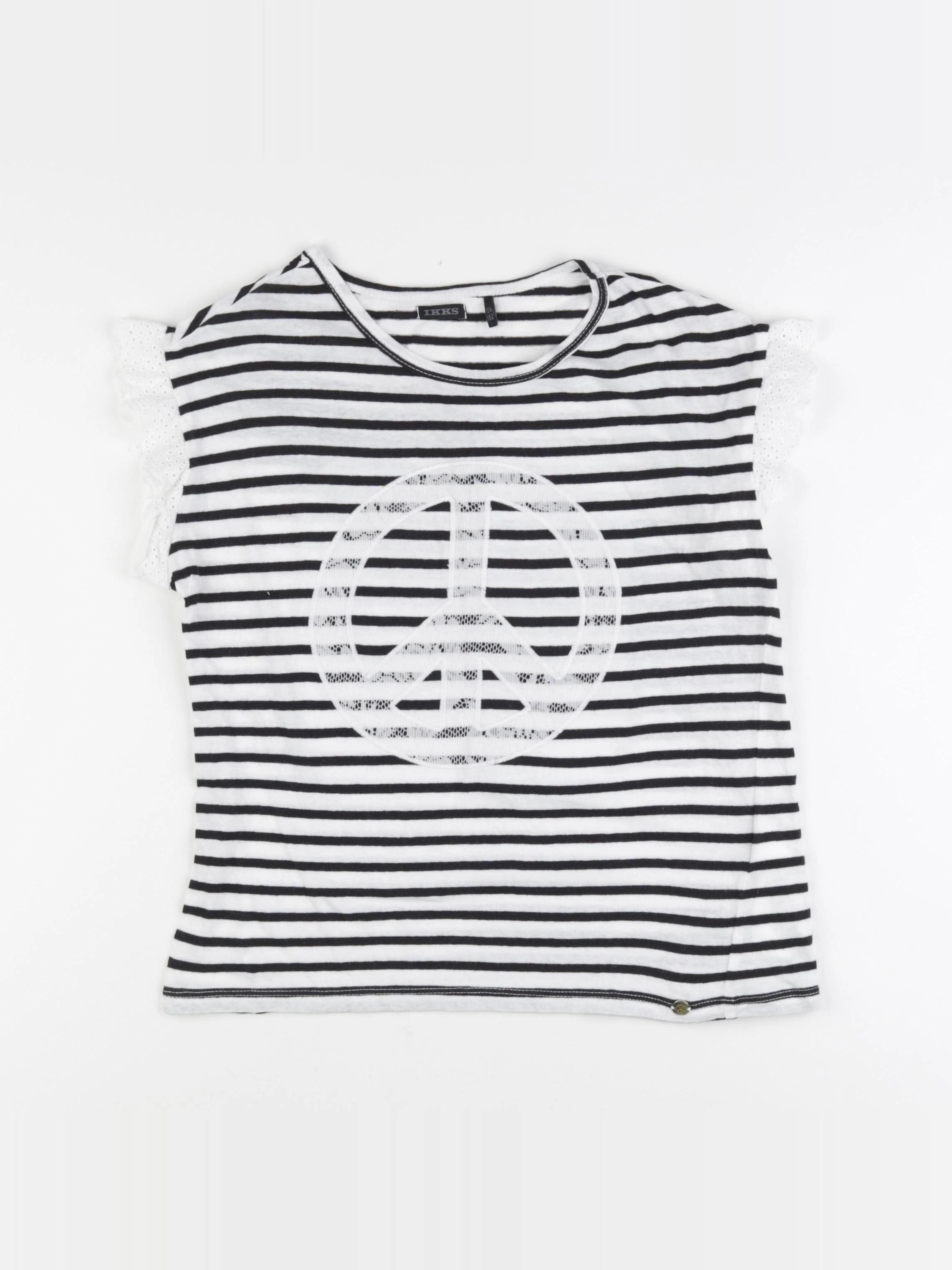 IKKS - tee-shirt blanc, bleu - 12 ans