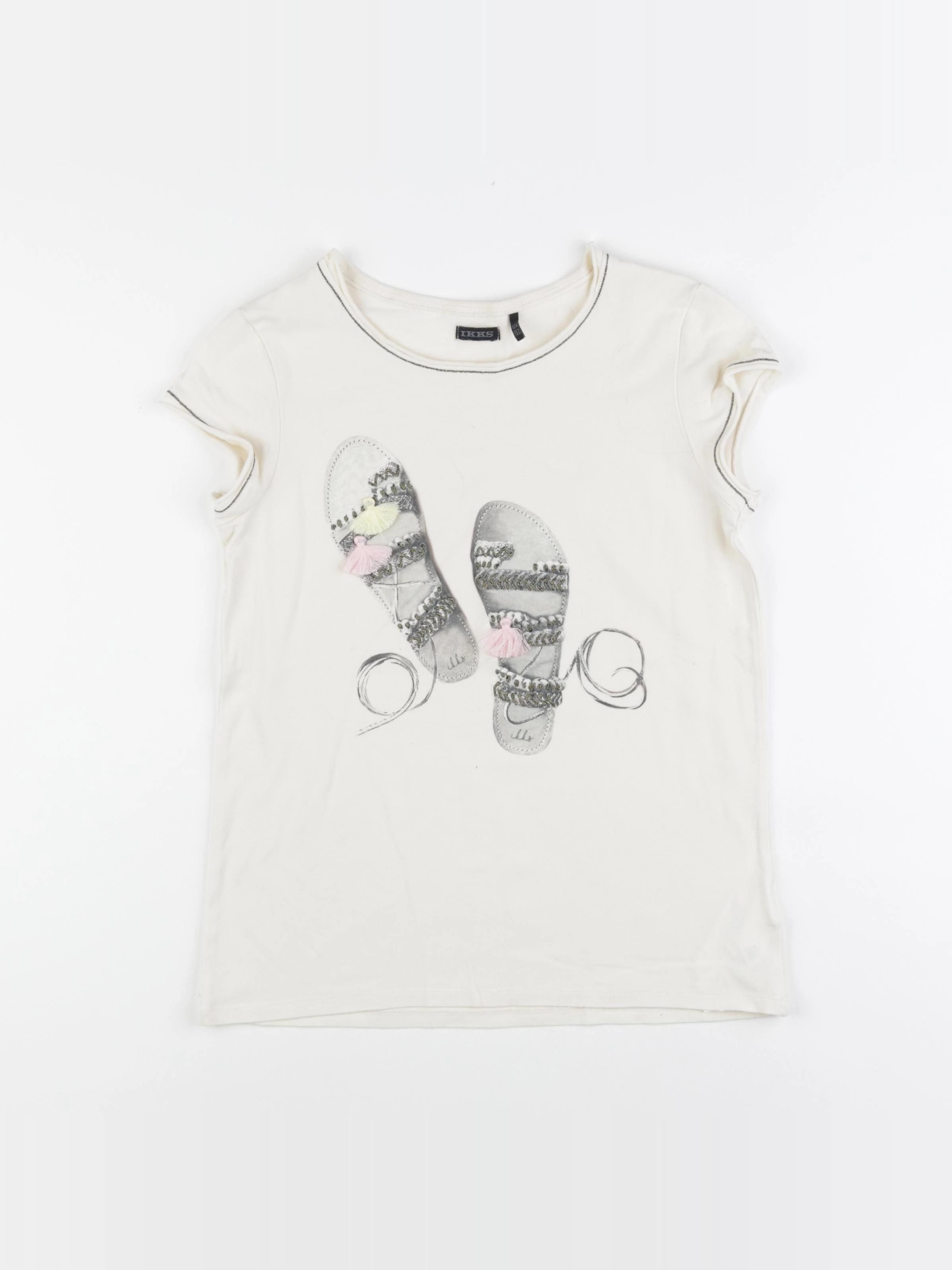 IKKS - tee-shirt beige - 12 ans