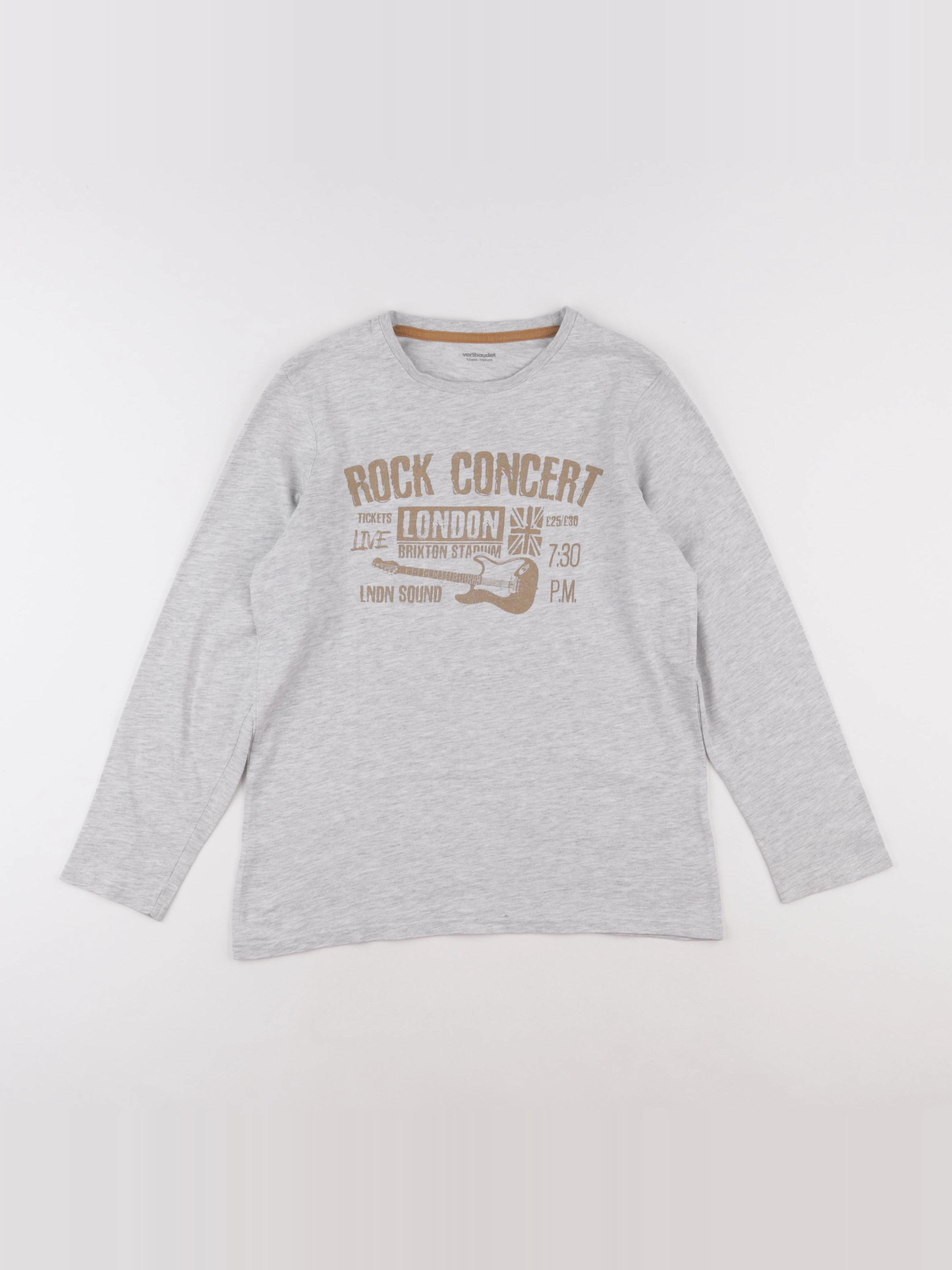Vertbaudet - tee-shirt gris - 12 ans