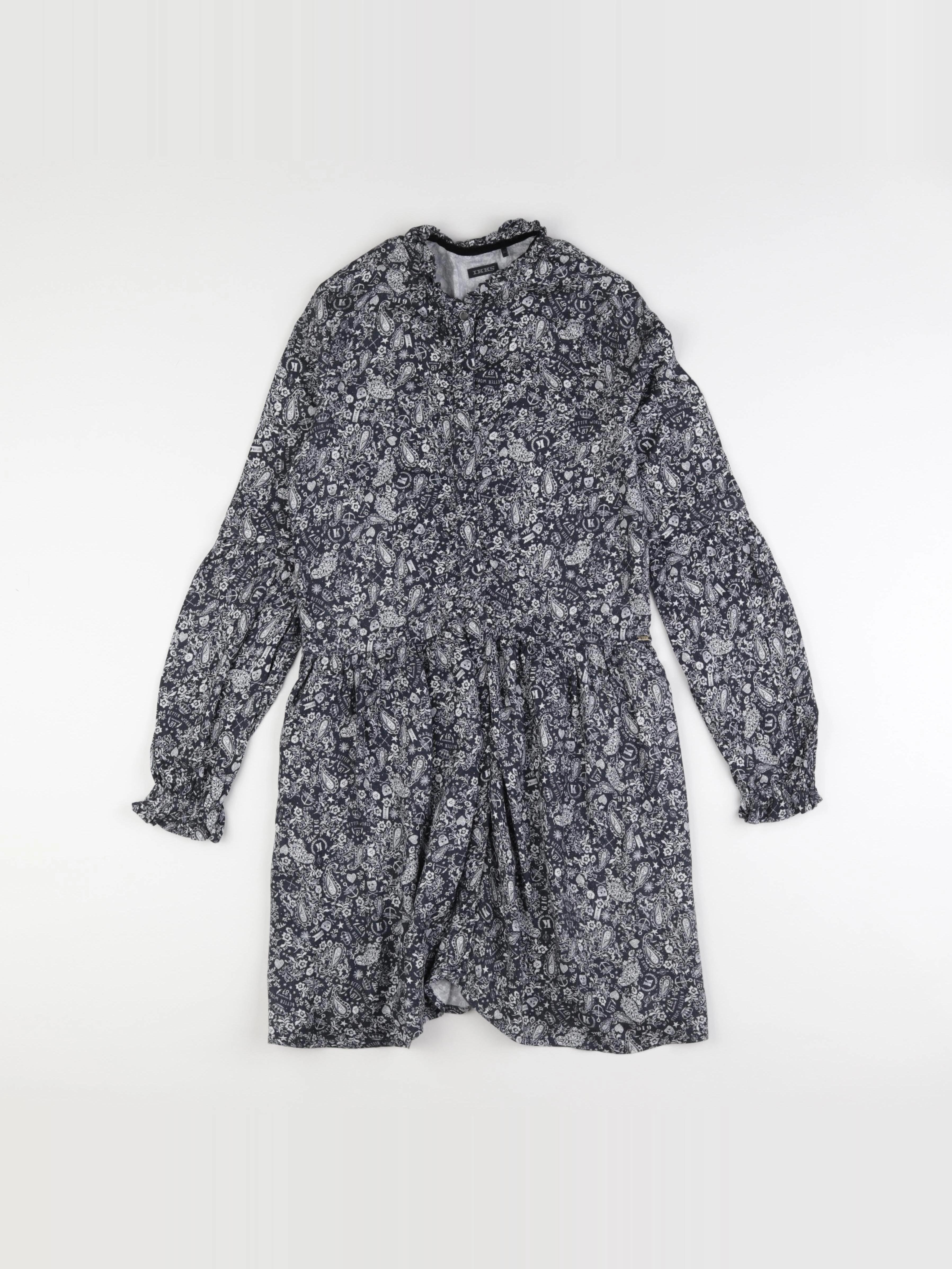 IKKS - robe blanc, bleu - 12 ans