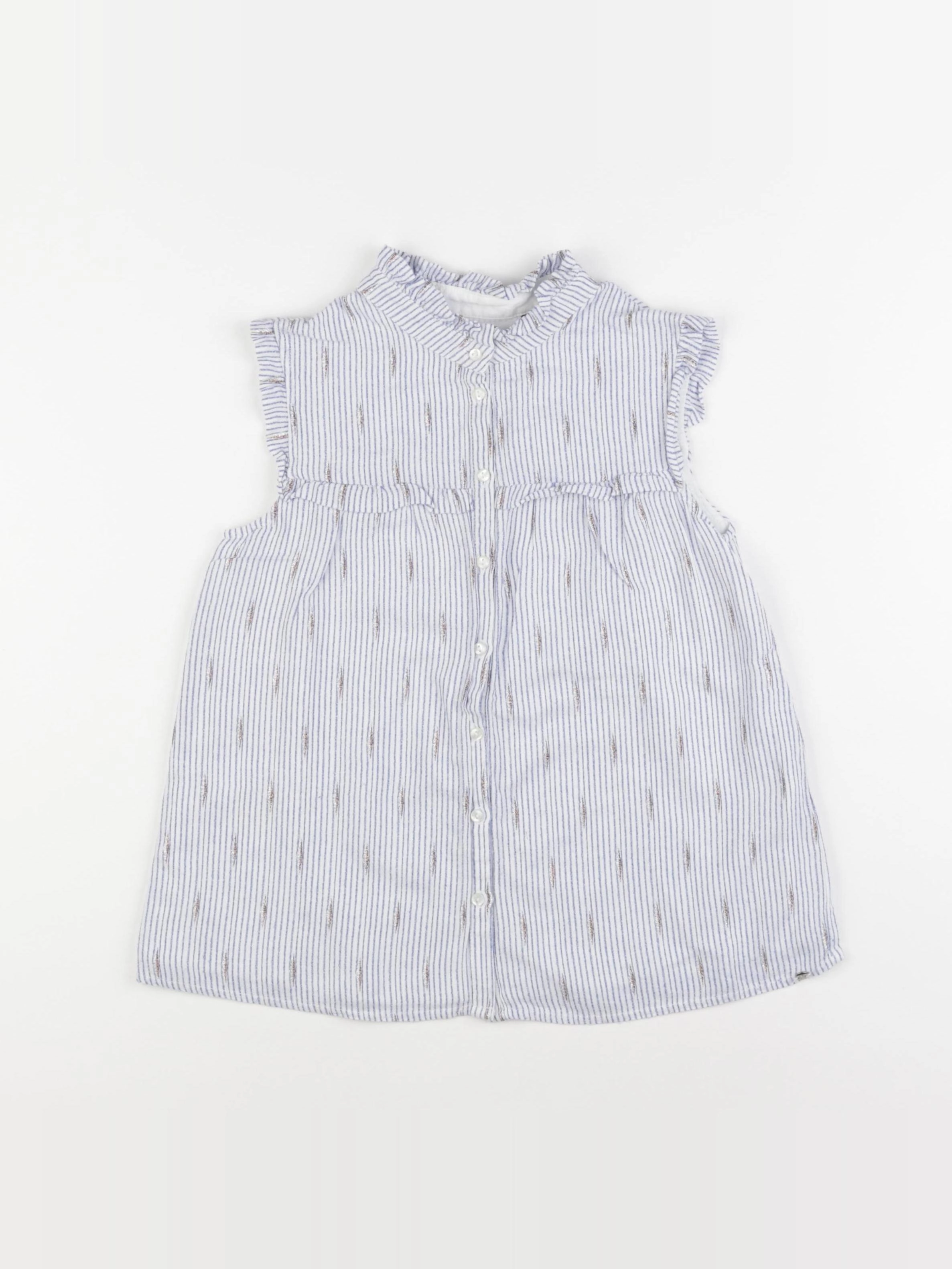 IKKS - blouse blanc, bleu - 10 ans