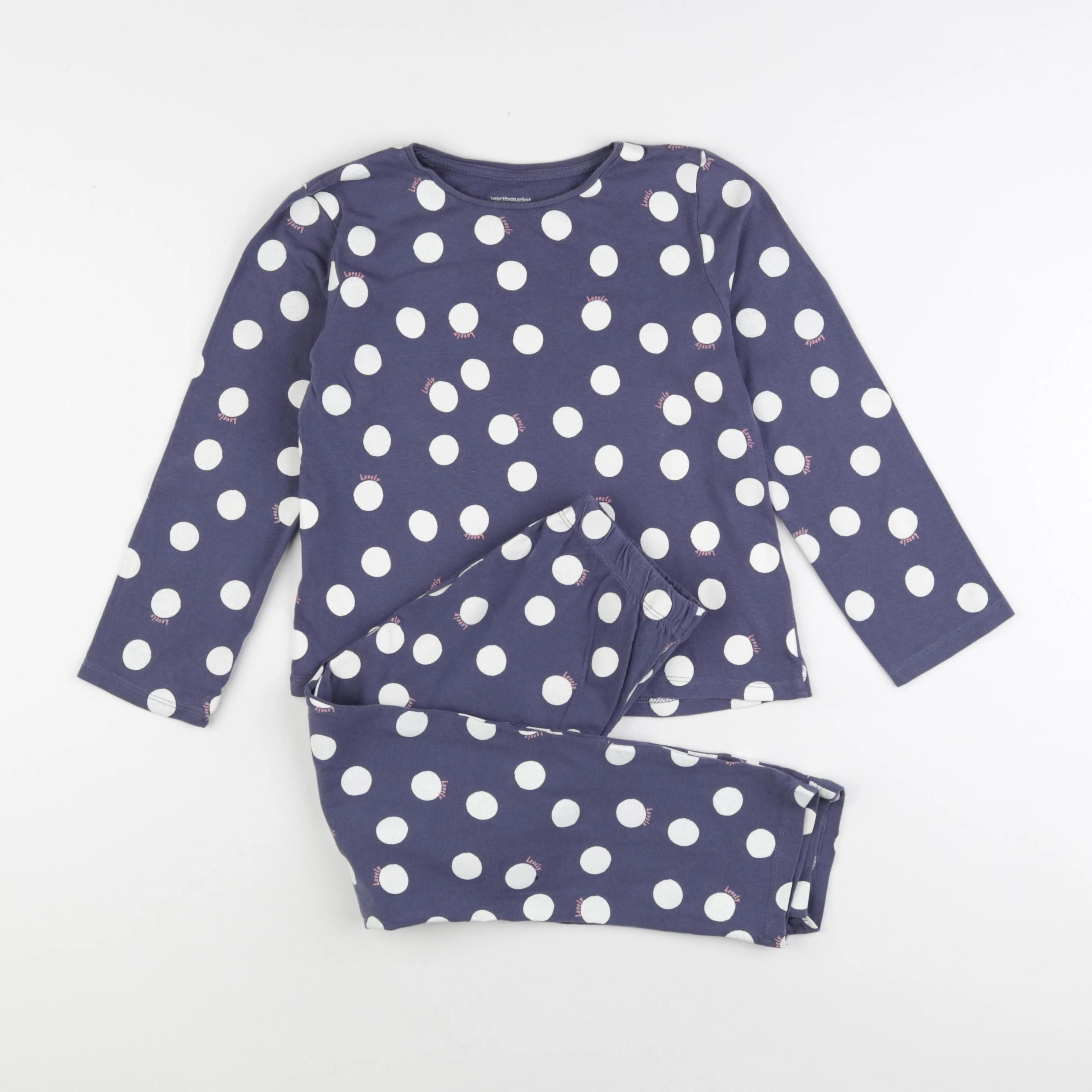 Vertbaudet - pyjama coton bleu - 8 ans
