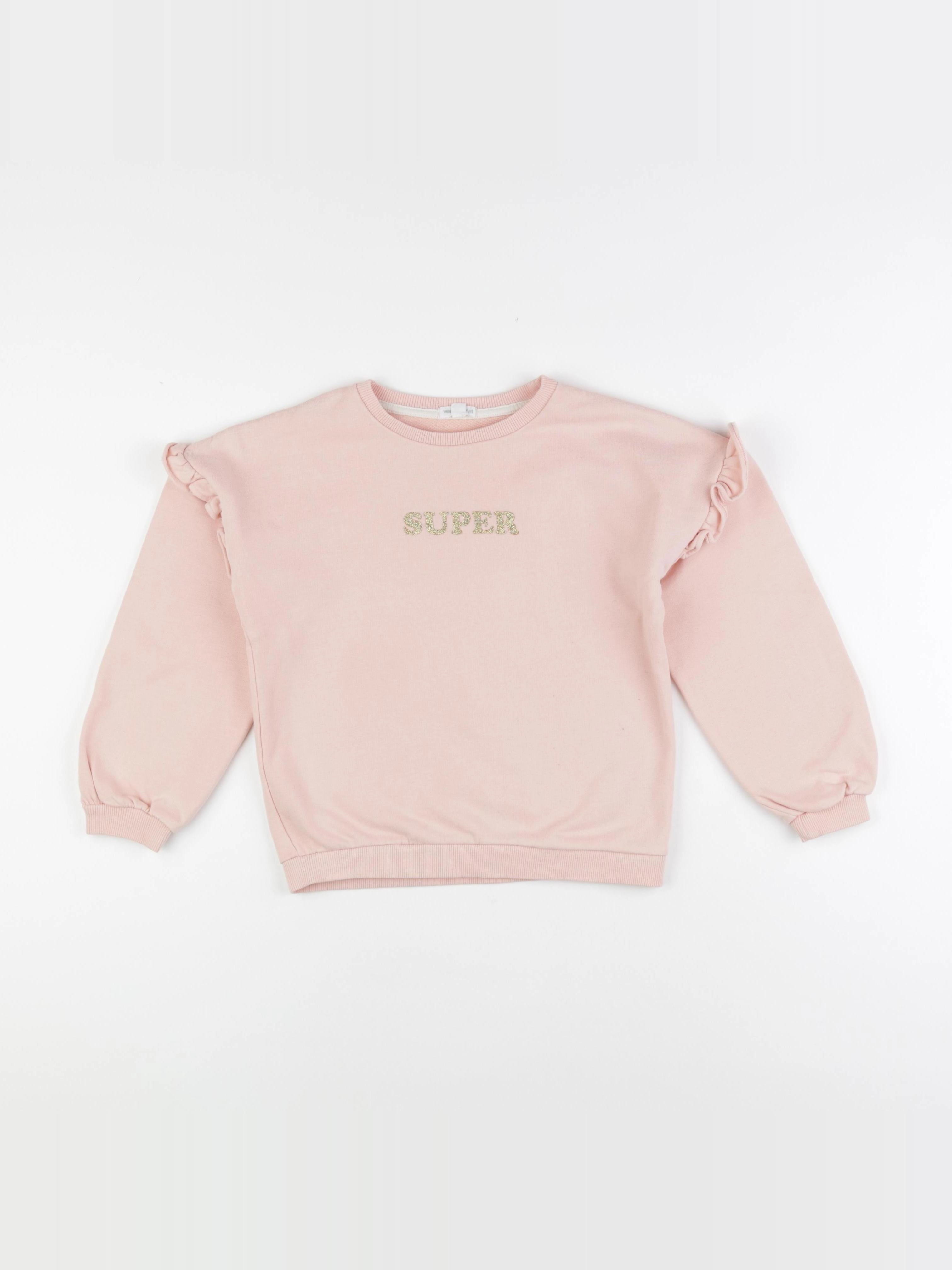 Vertbaudet - sweat rose - 8 ans