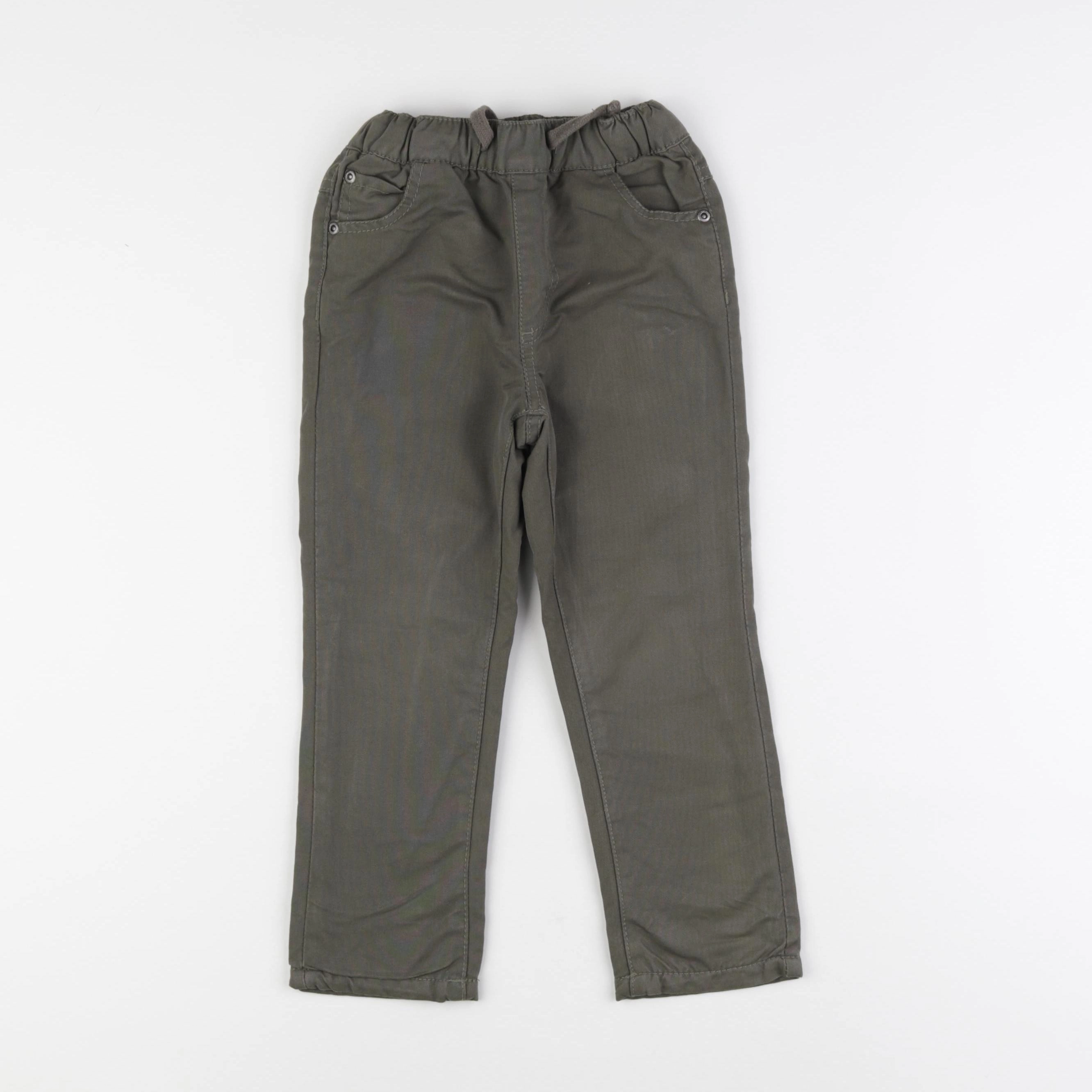 Vertbaudet - pantalon vert - 4 ans
