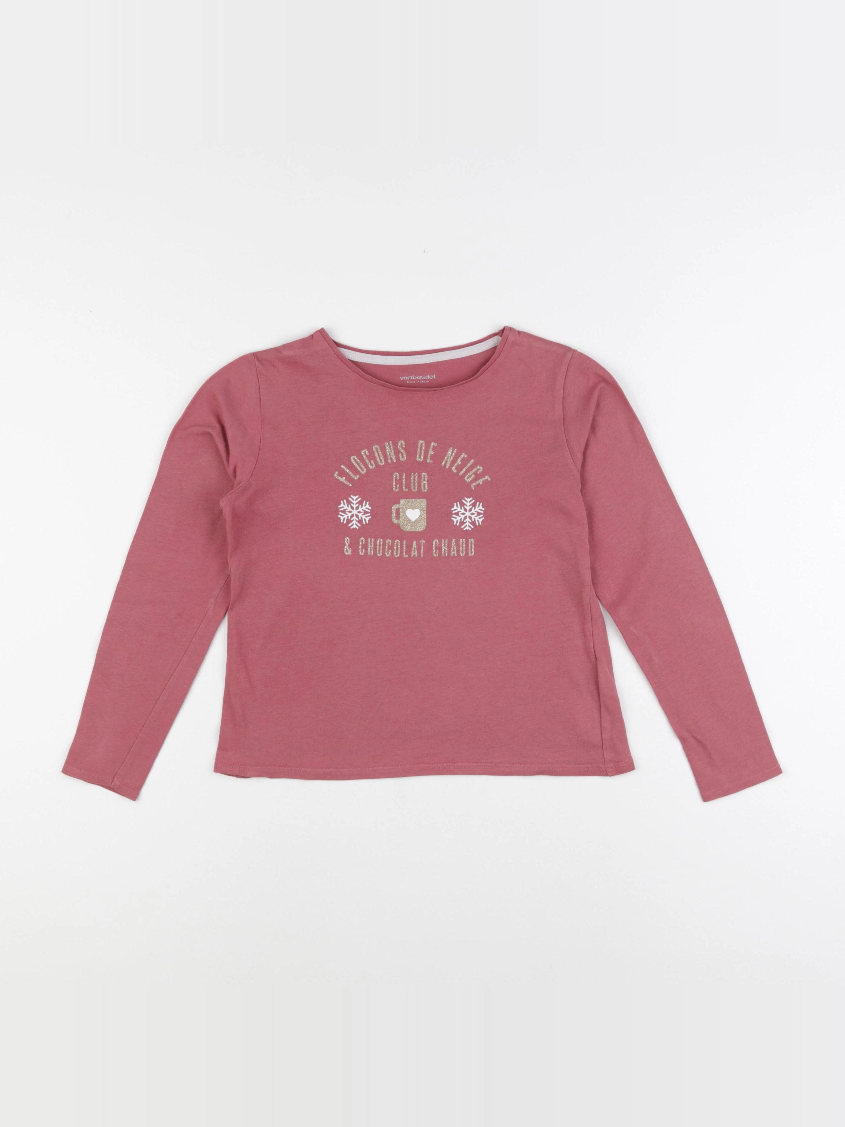 Vertbaudet - tee-shirt rose - 8 ans