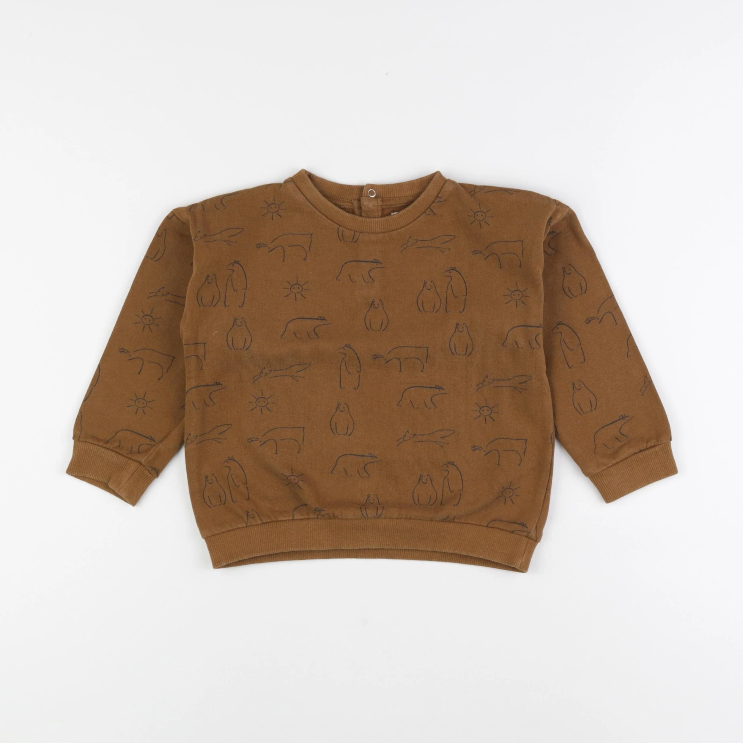 Vertbaudet - sweat marron - 36 mois