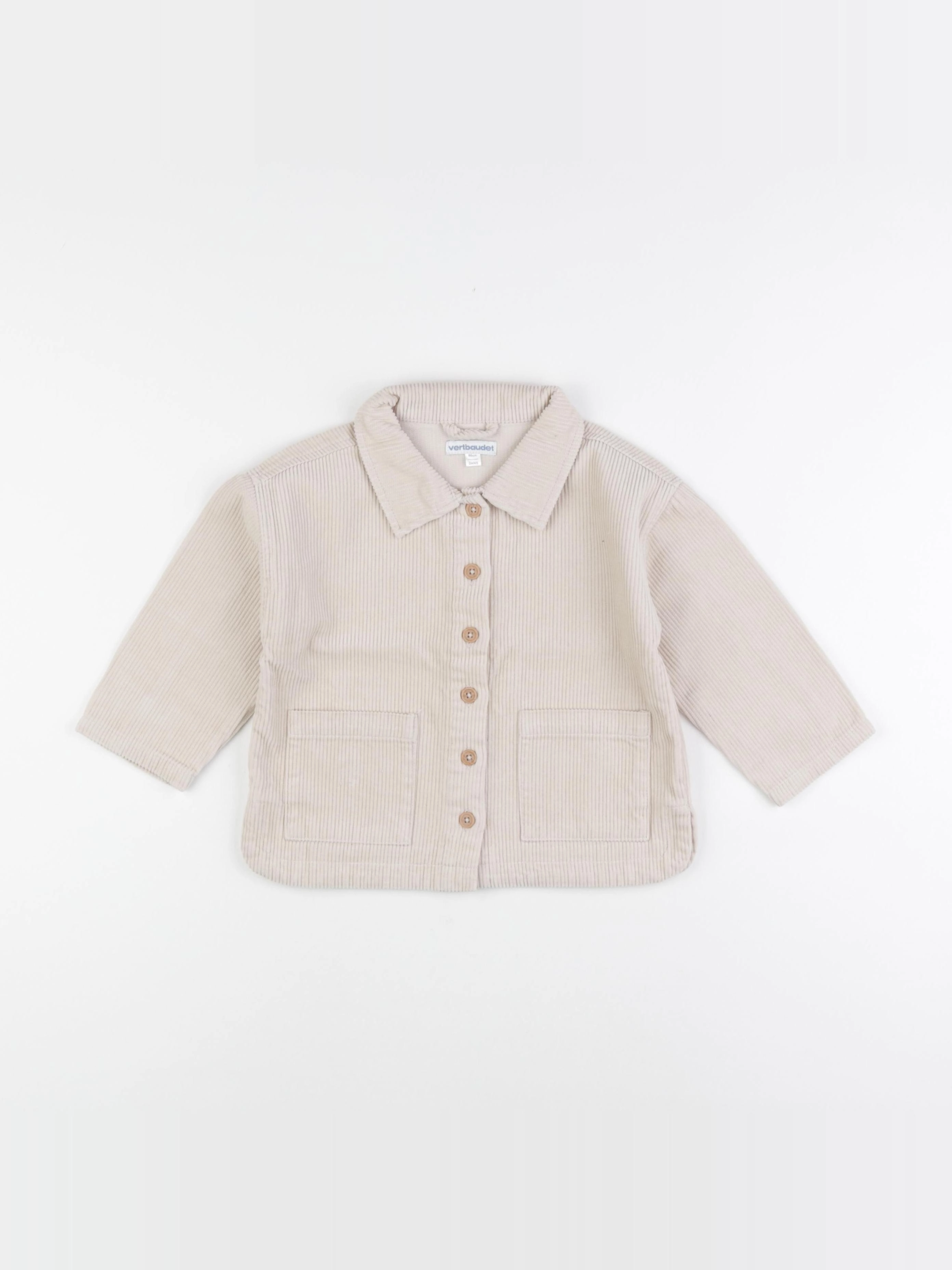 Vertbaudet - chemise beige - 2 ans
