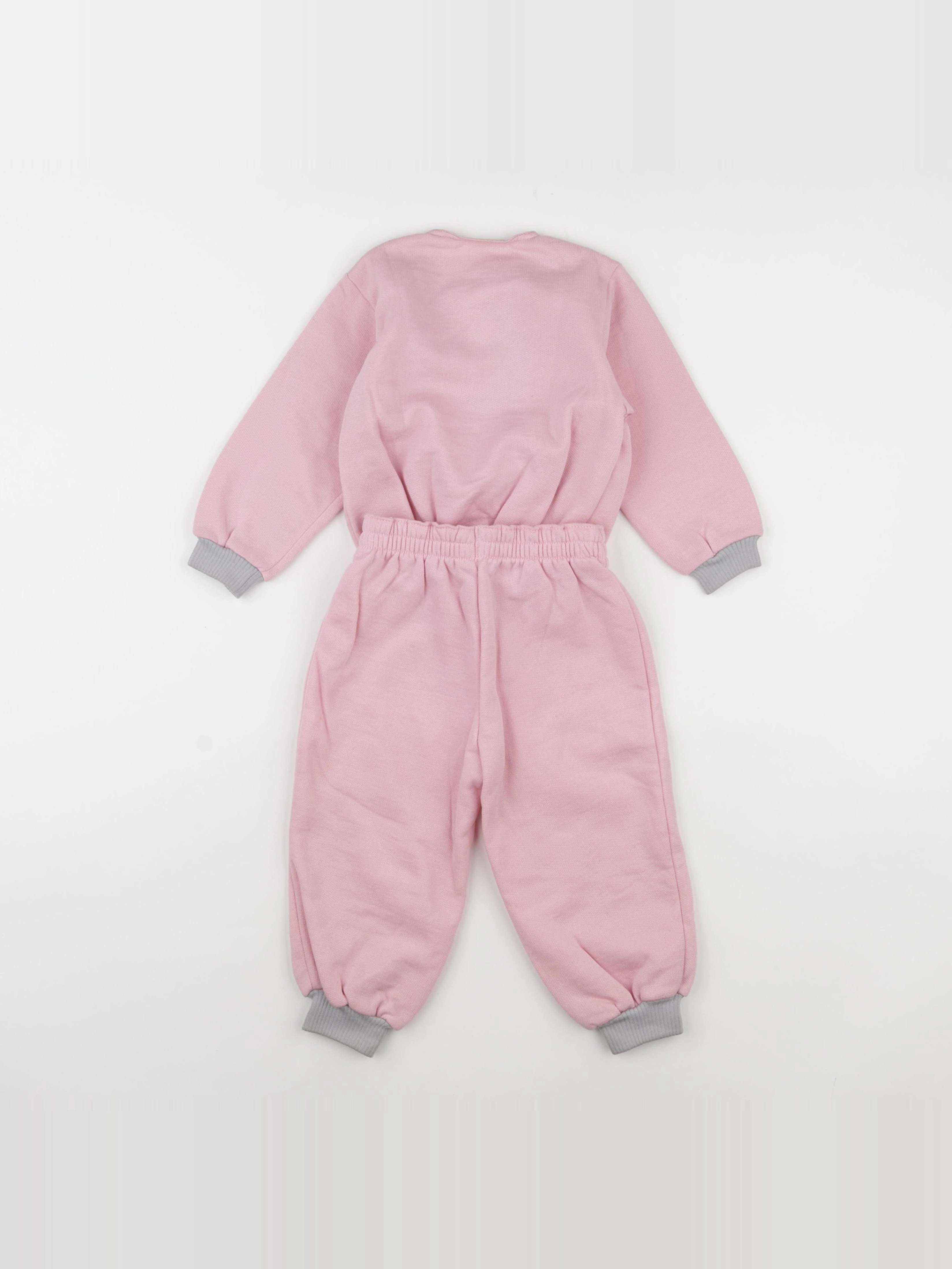 Vintage - ensemble jogging rose, gris - 2 ans