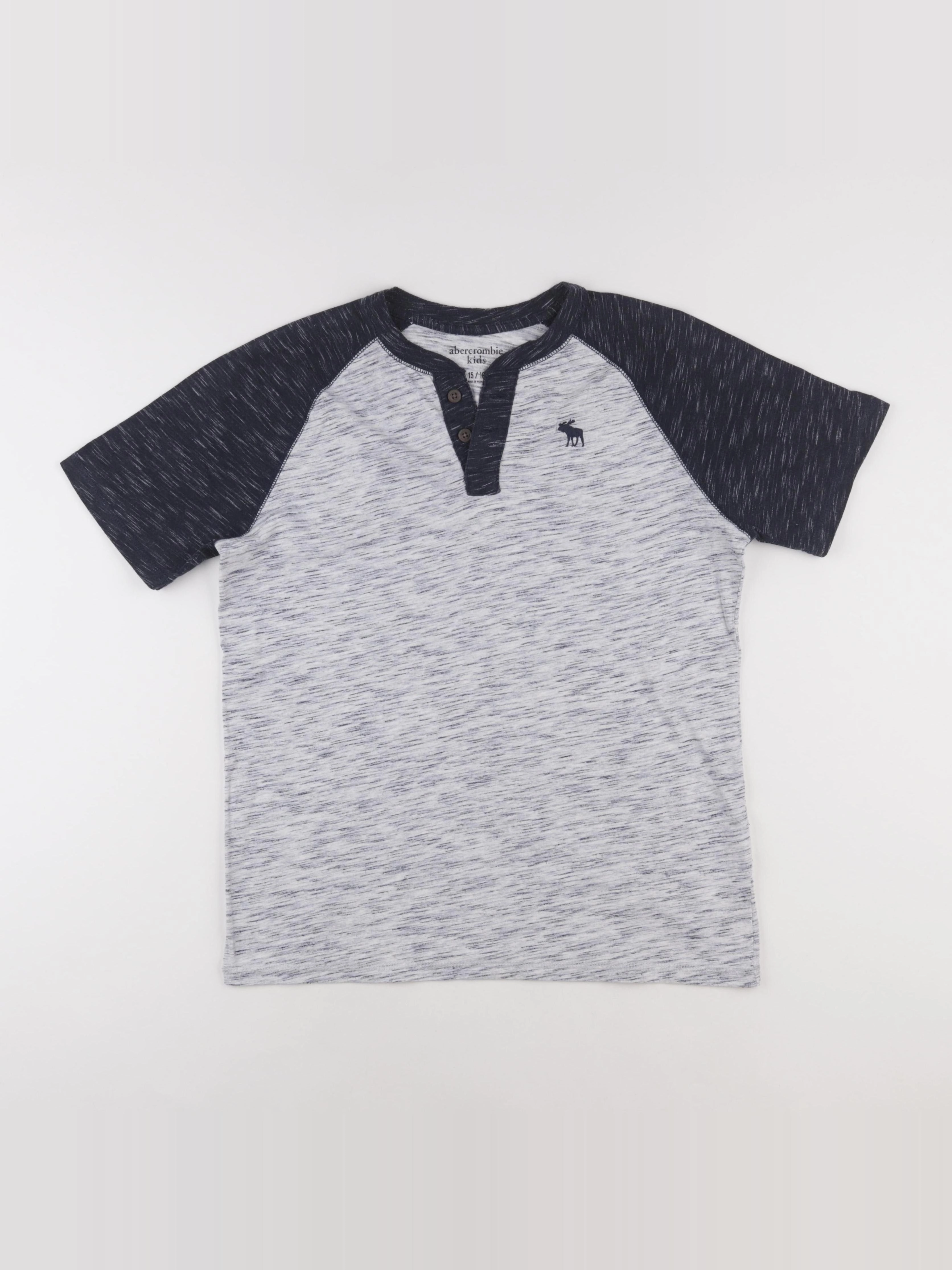 Abercrombie - tee-shirt bleu, gris - 14/16 ans