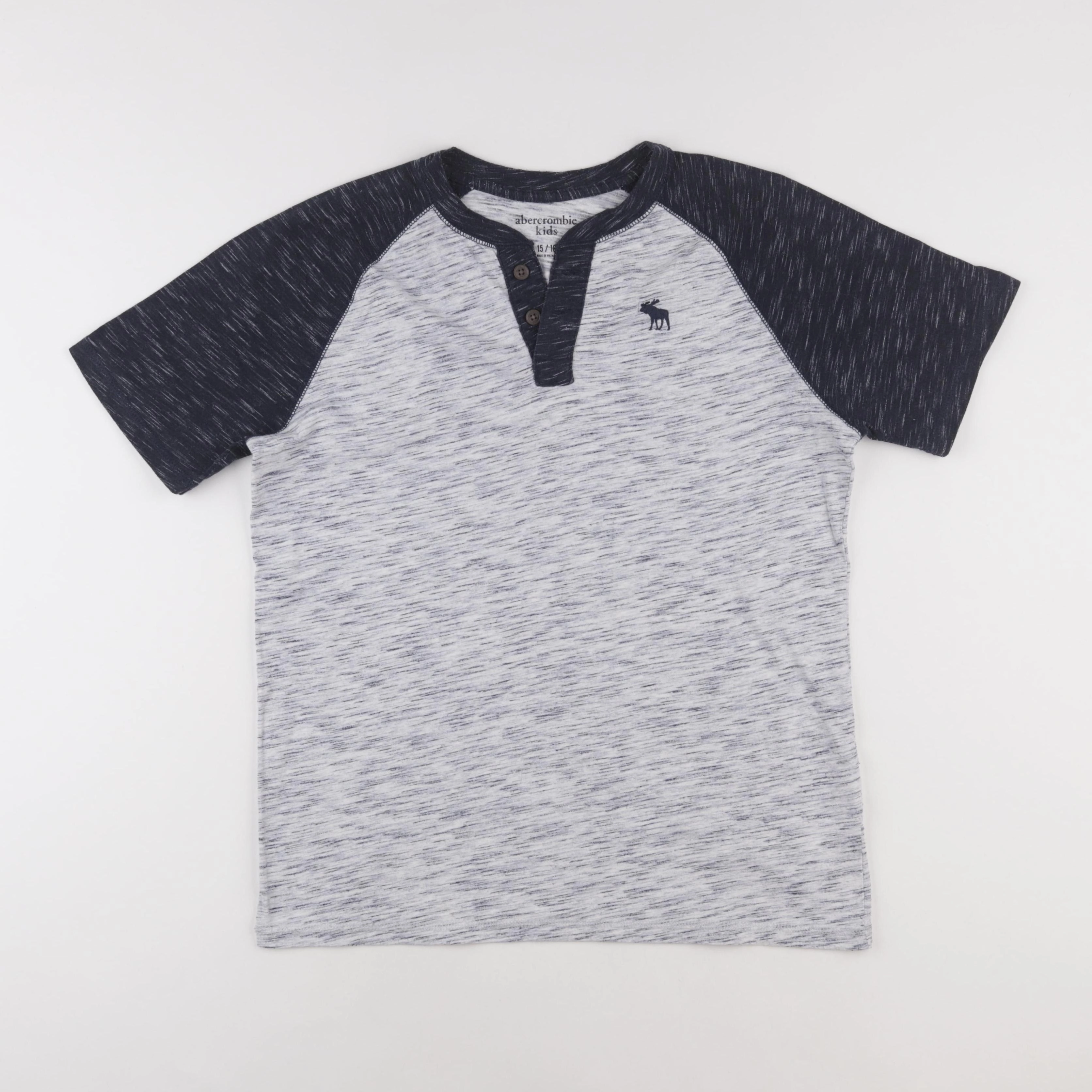 Abercrombie - tee-shirt bleu, gris - 14/16 ans
