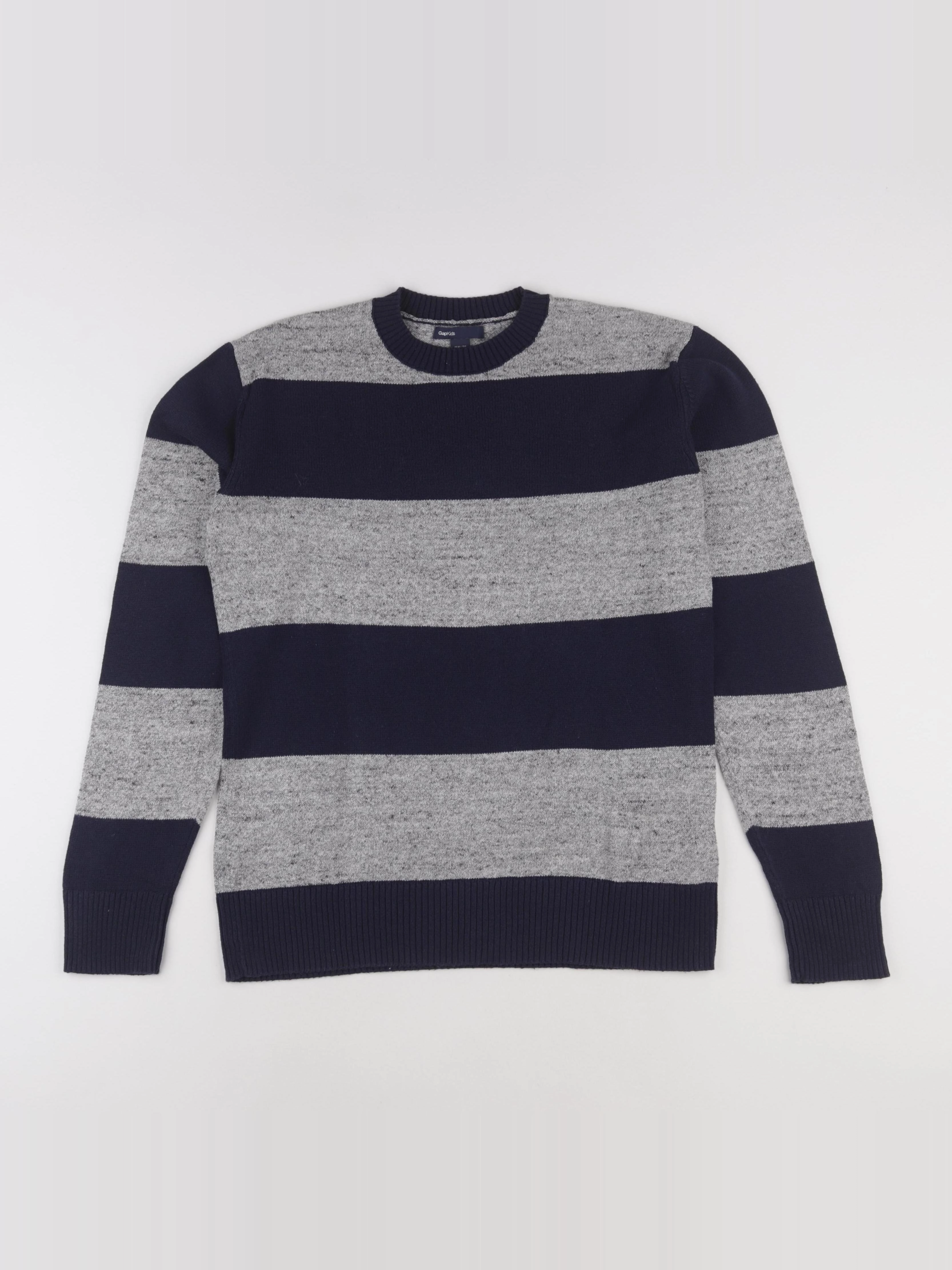 GAP - pull bleu, gris - 12/13 ans