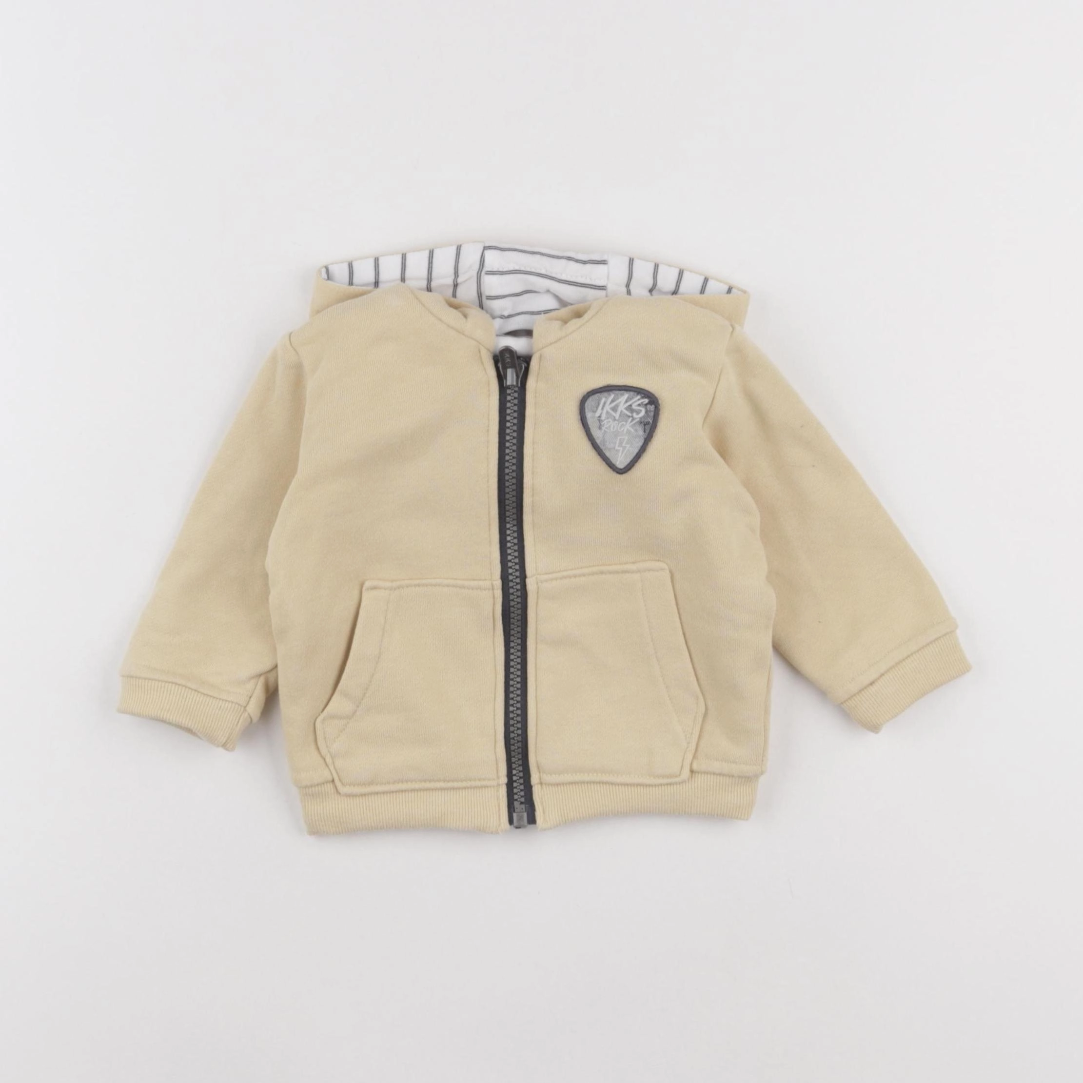IKKS - sweat réversible jaune - 6 mois