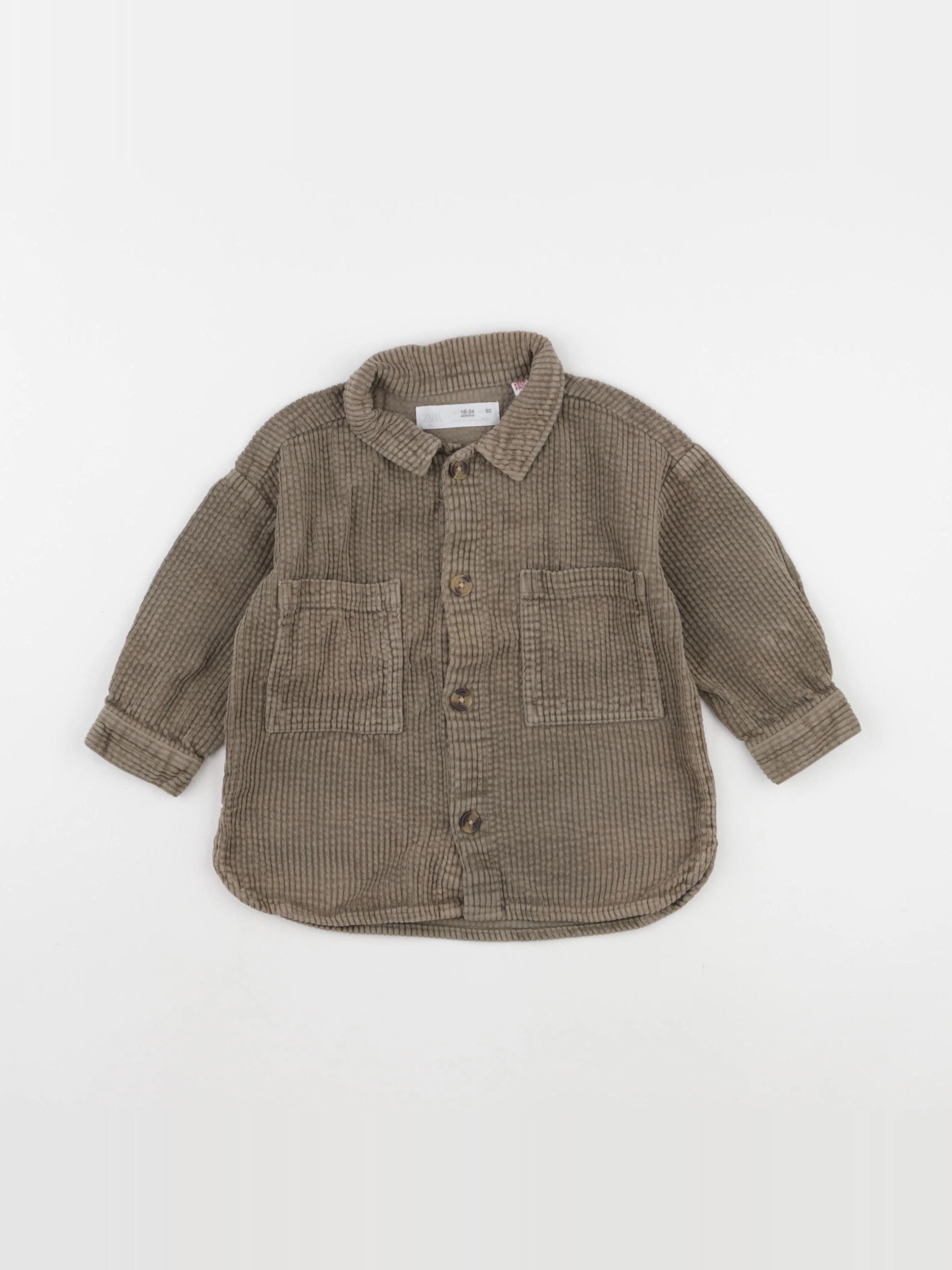 Zara - chemise vert - 18/24 mois
