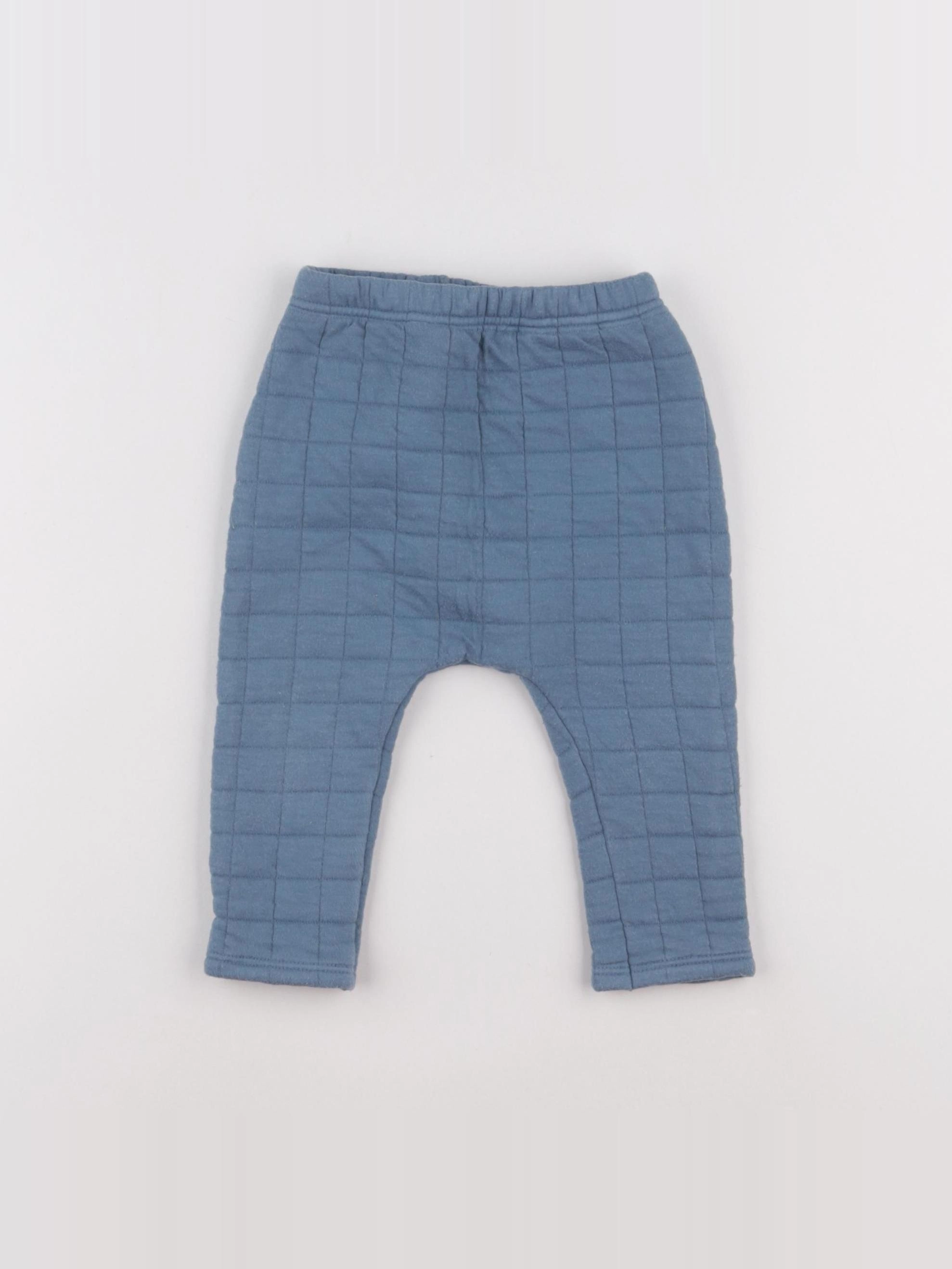 Petit Bateau - pantalon bleu - 12 mois