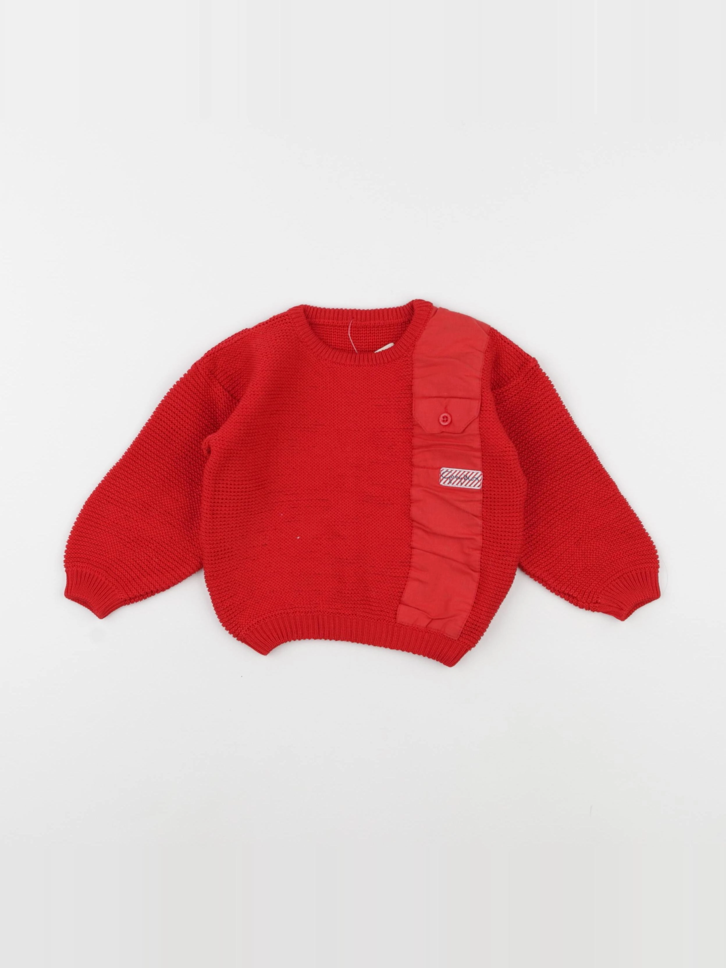 Vintage - pull rouge - 3 ans