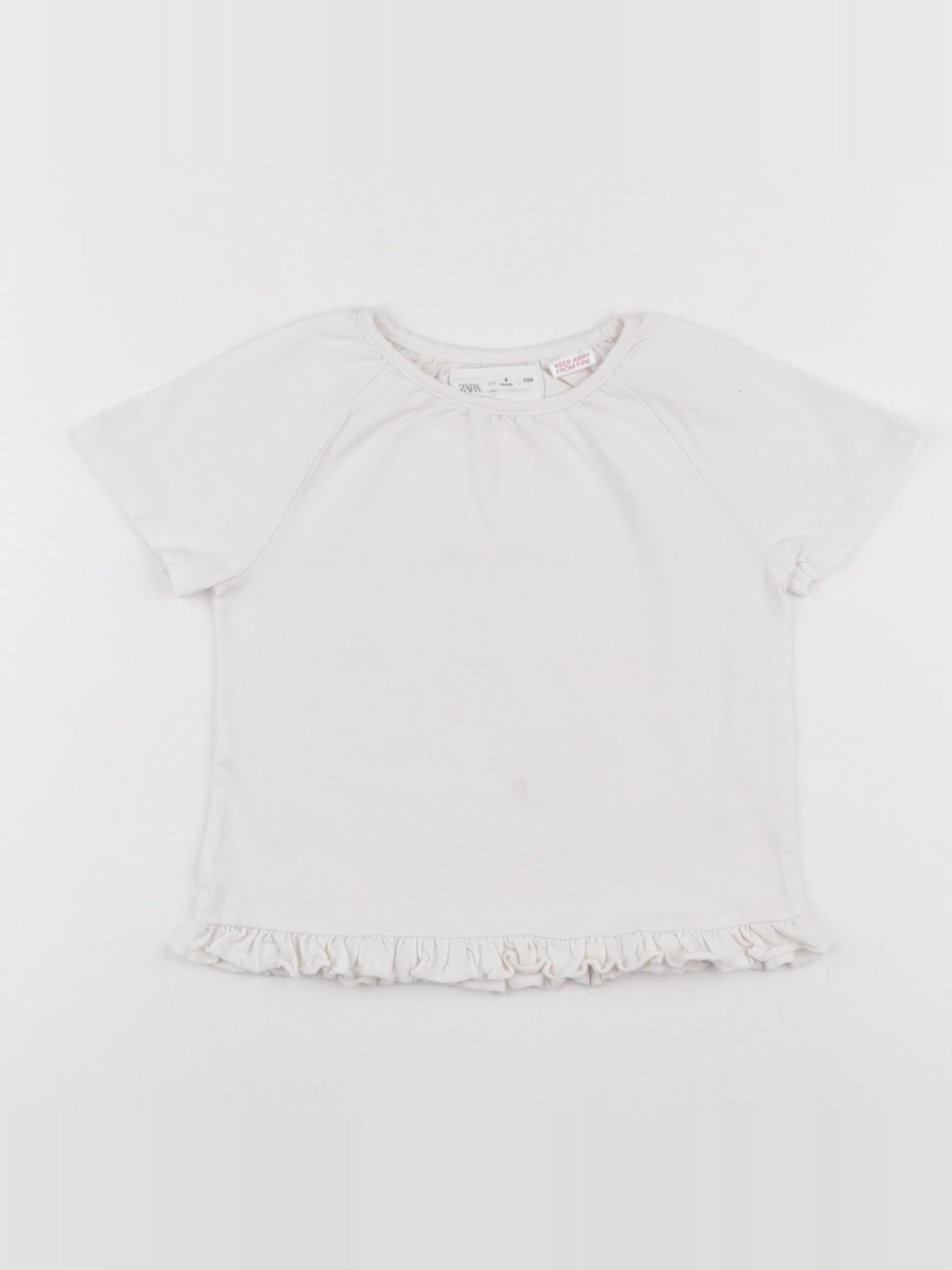 Zara - tee-shirt beige - 4 ans