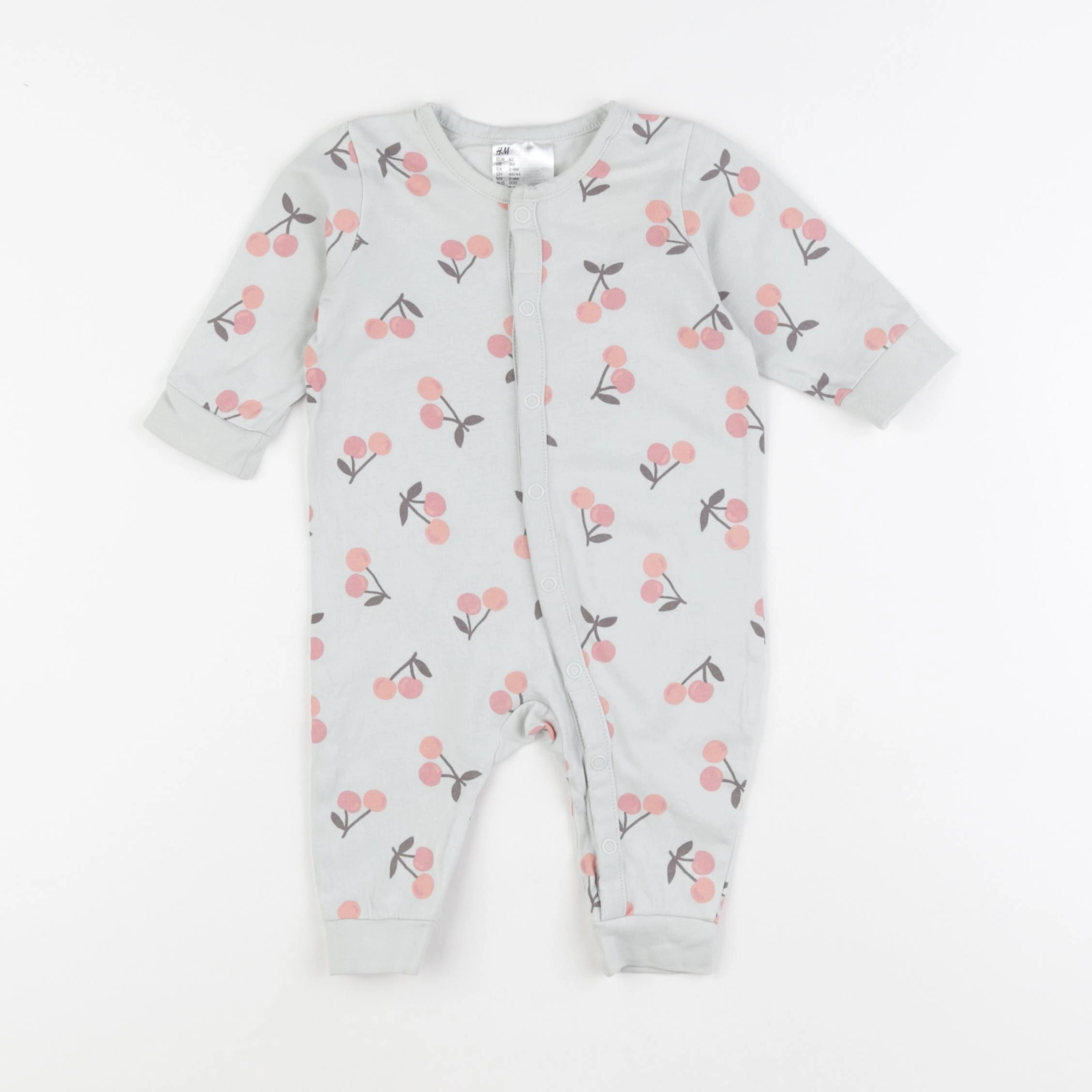H&M - pyjama coton bleu - 3 mois