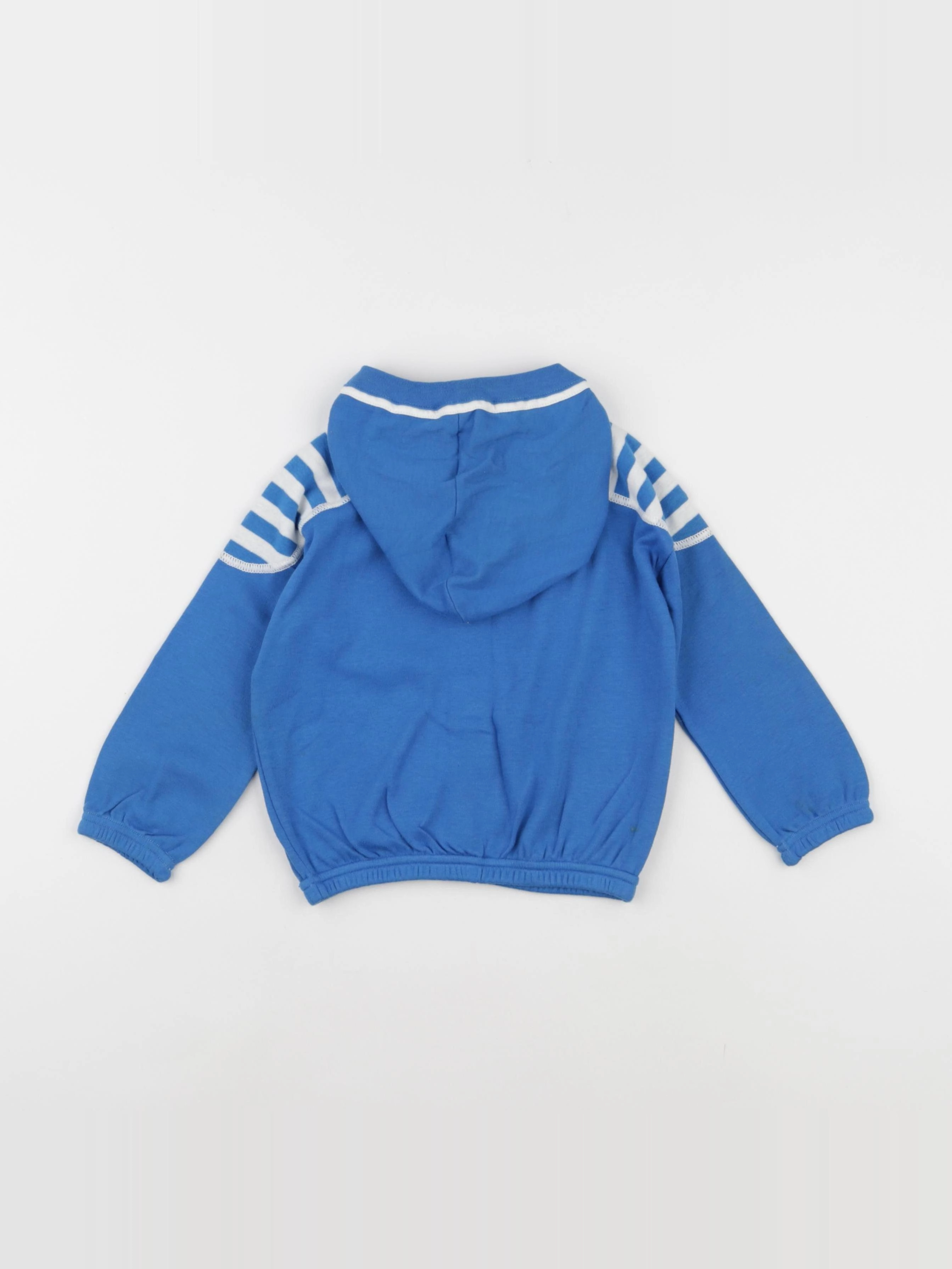 Vintage - gilet blanc, bleu - 4 ans