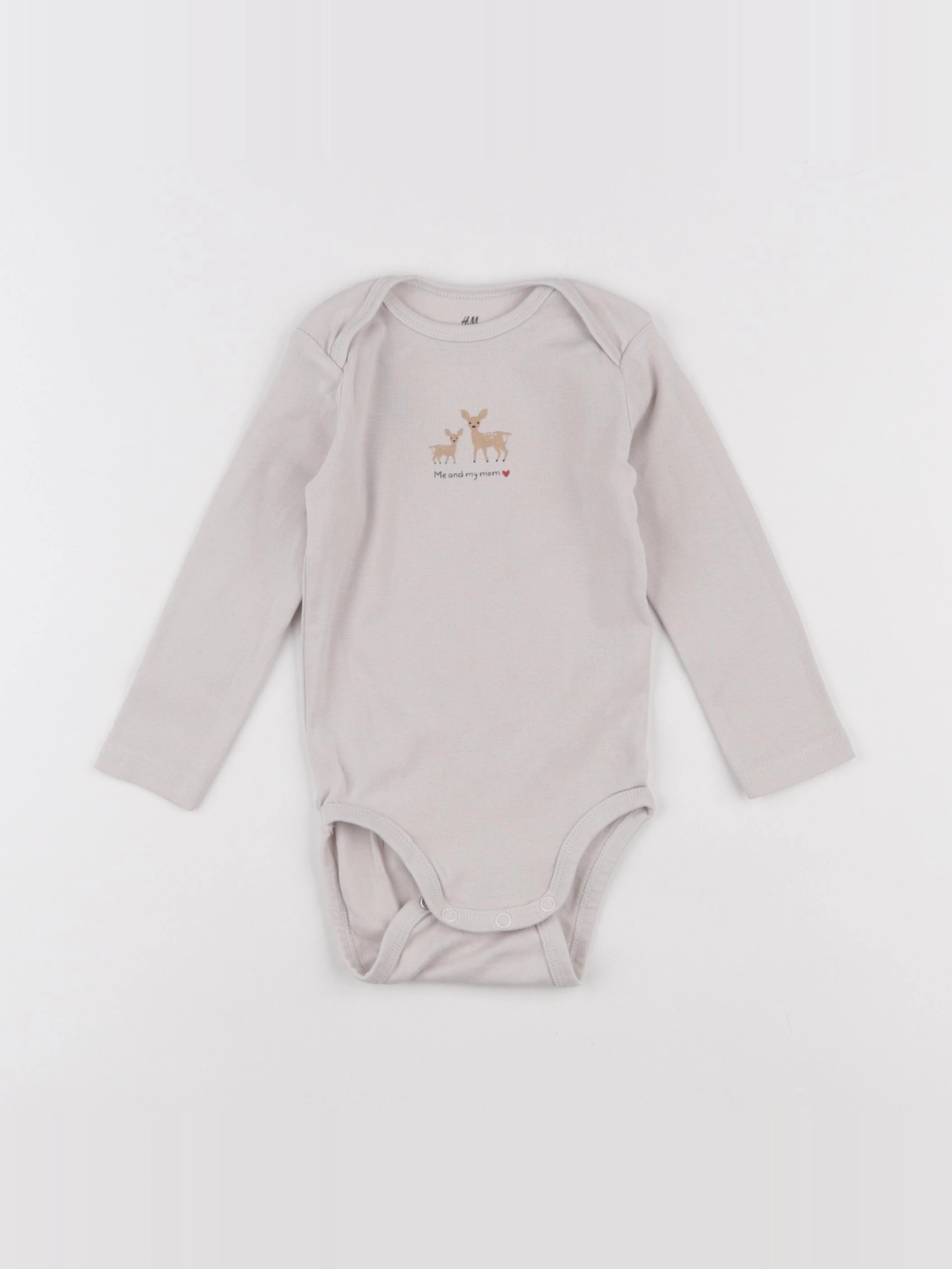 H&M - body beige - 9/12 mois