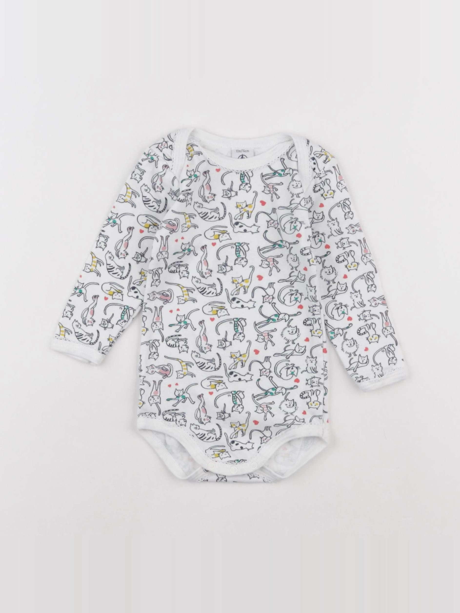 Petit Bateau - body bleu - 12 mois