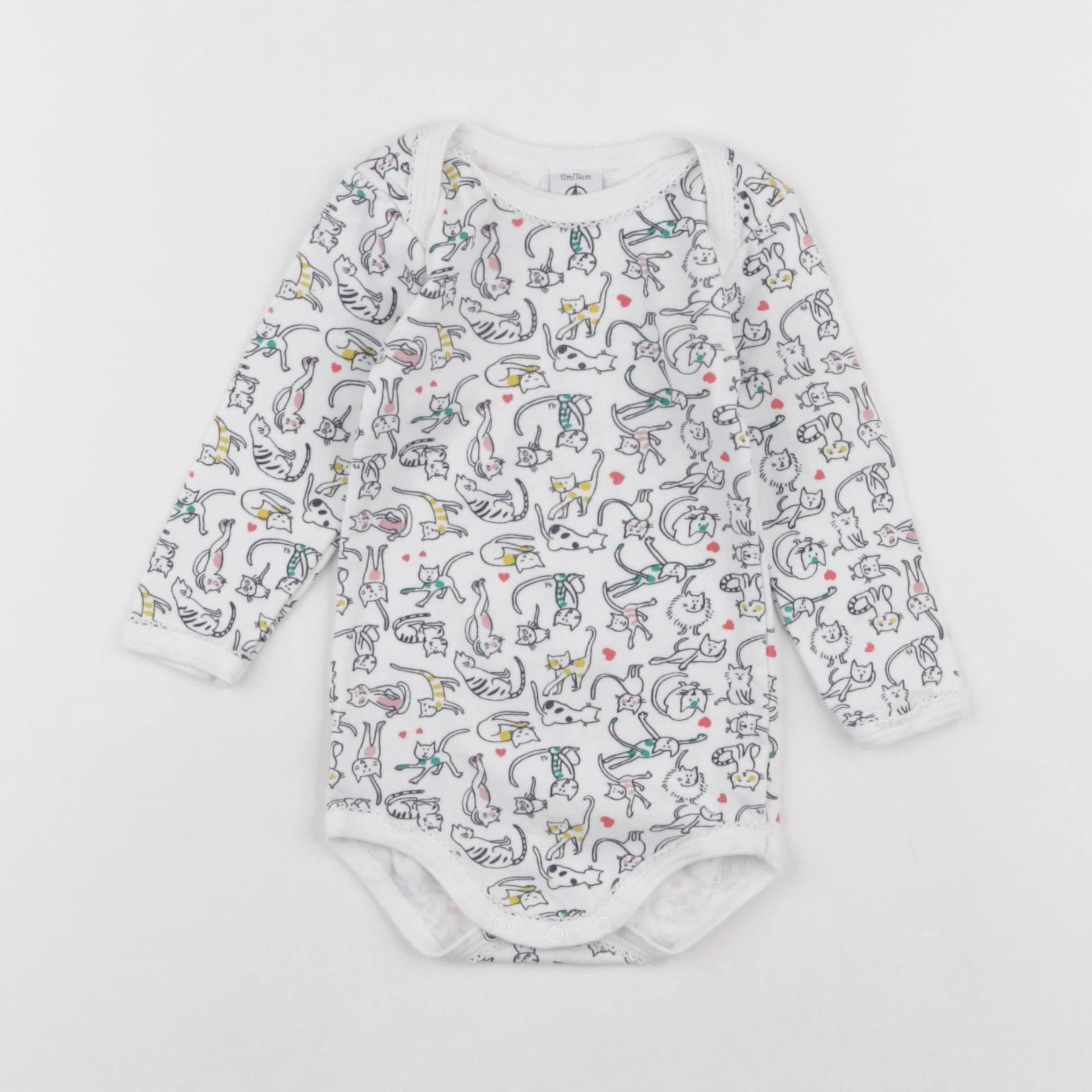 Petit Bateau - body bleu - 12 mois