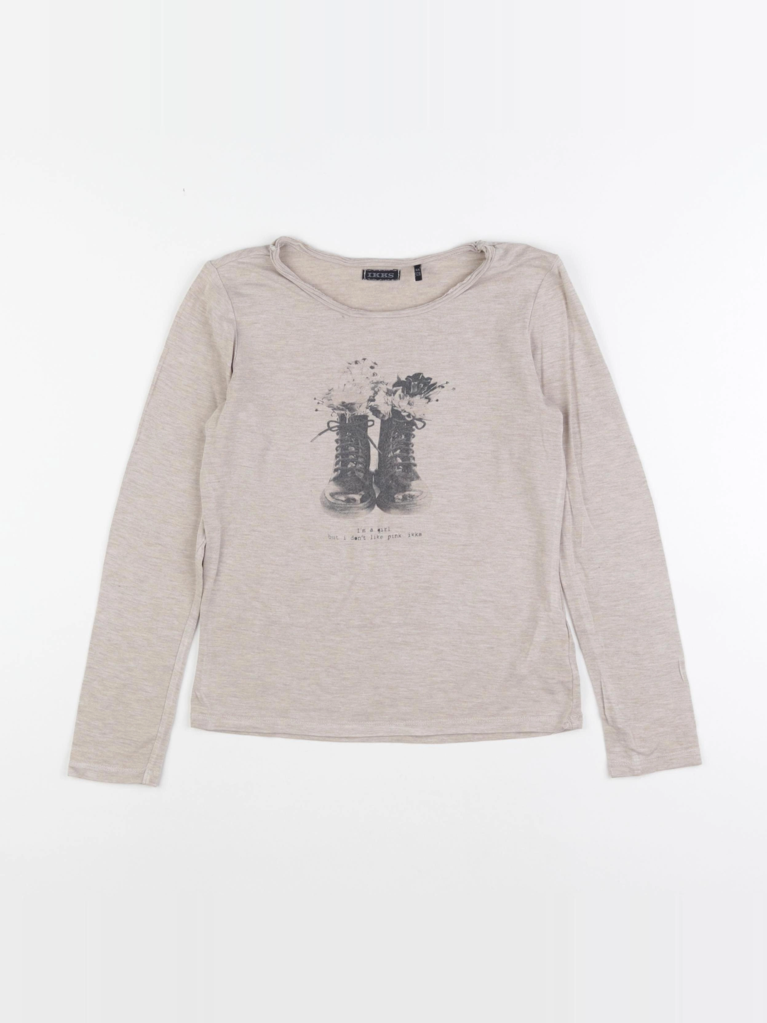IKKS - tee-shirt beige - 8 ans