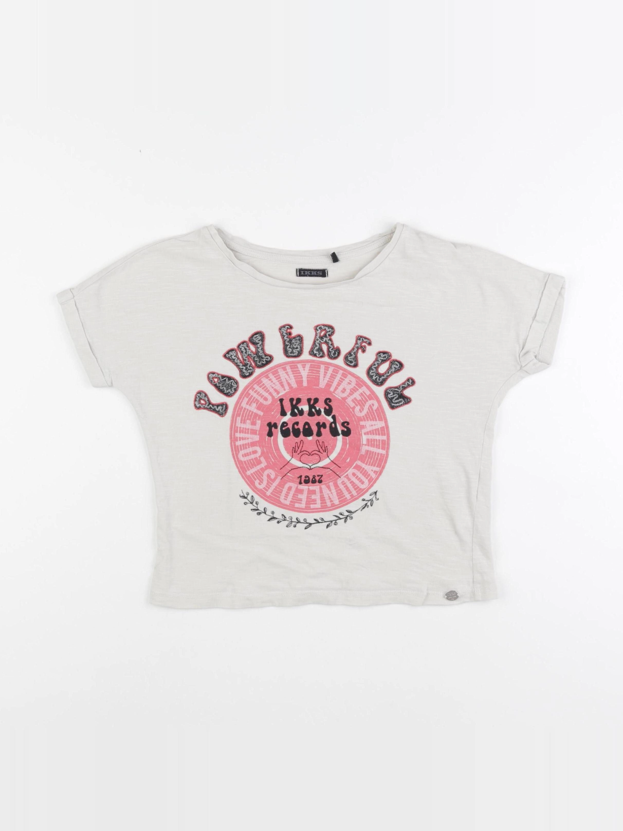 IKKS - tee-shirt beige - 8 ans