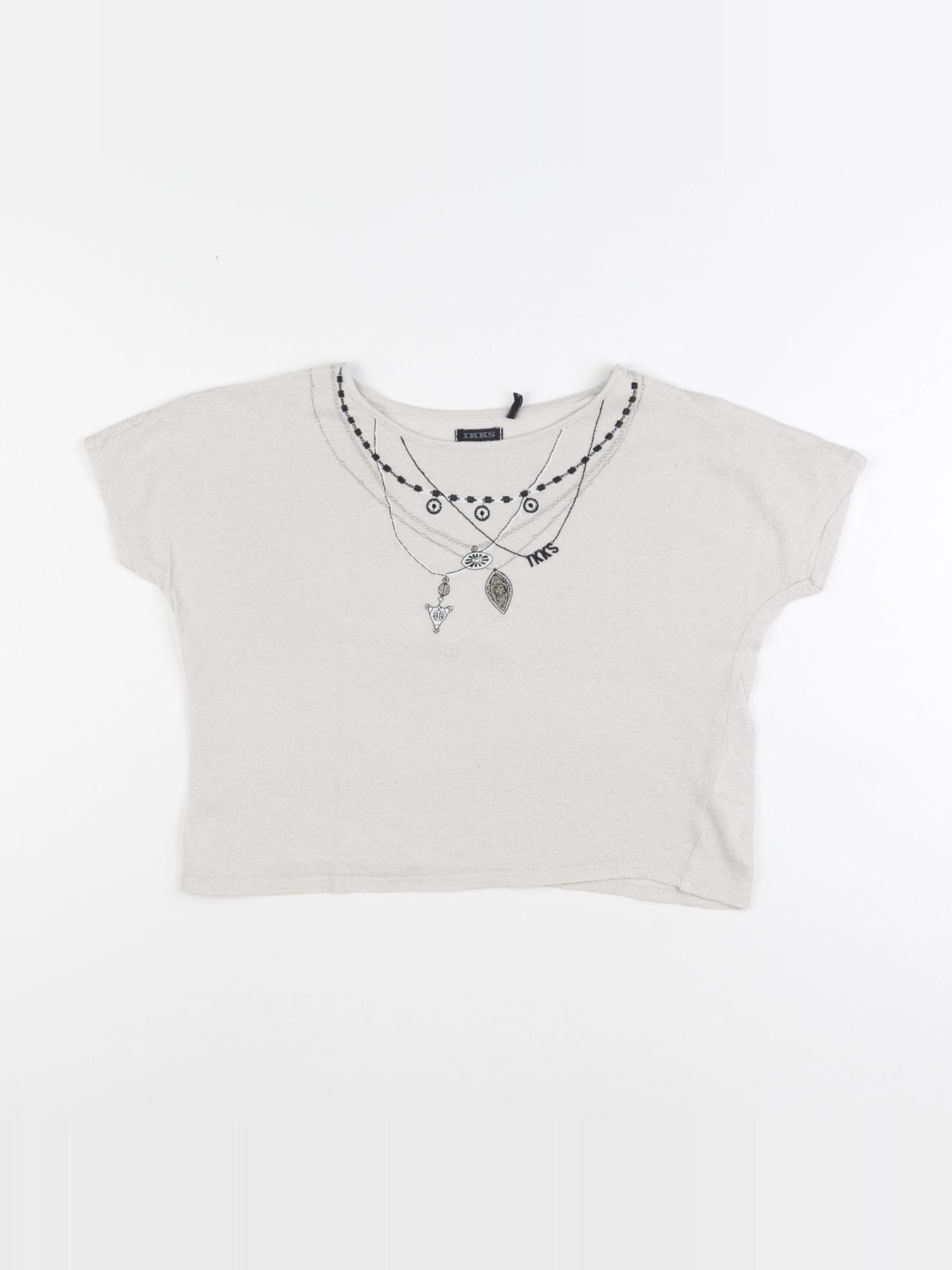 IKKS - tee-shirt beige - 8 ans