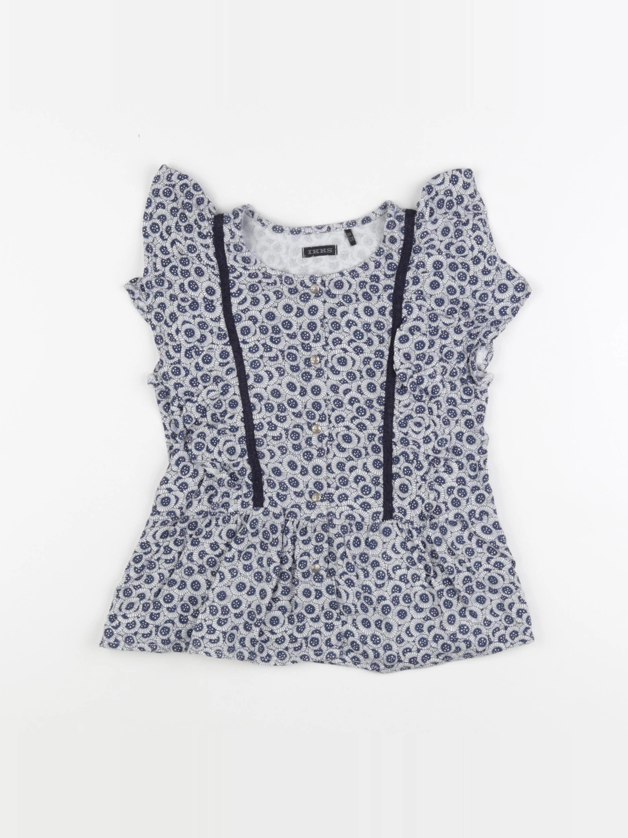 IKKS - blouse bleu - 8 ans