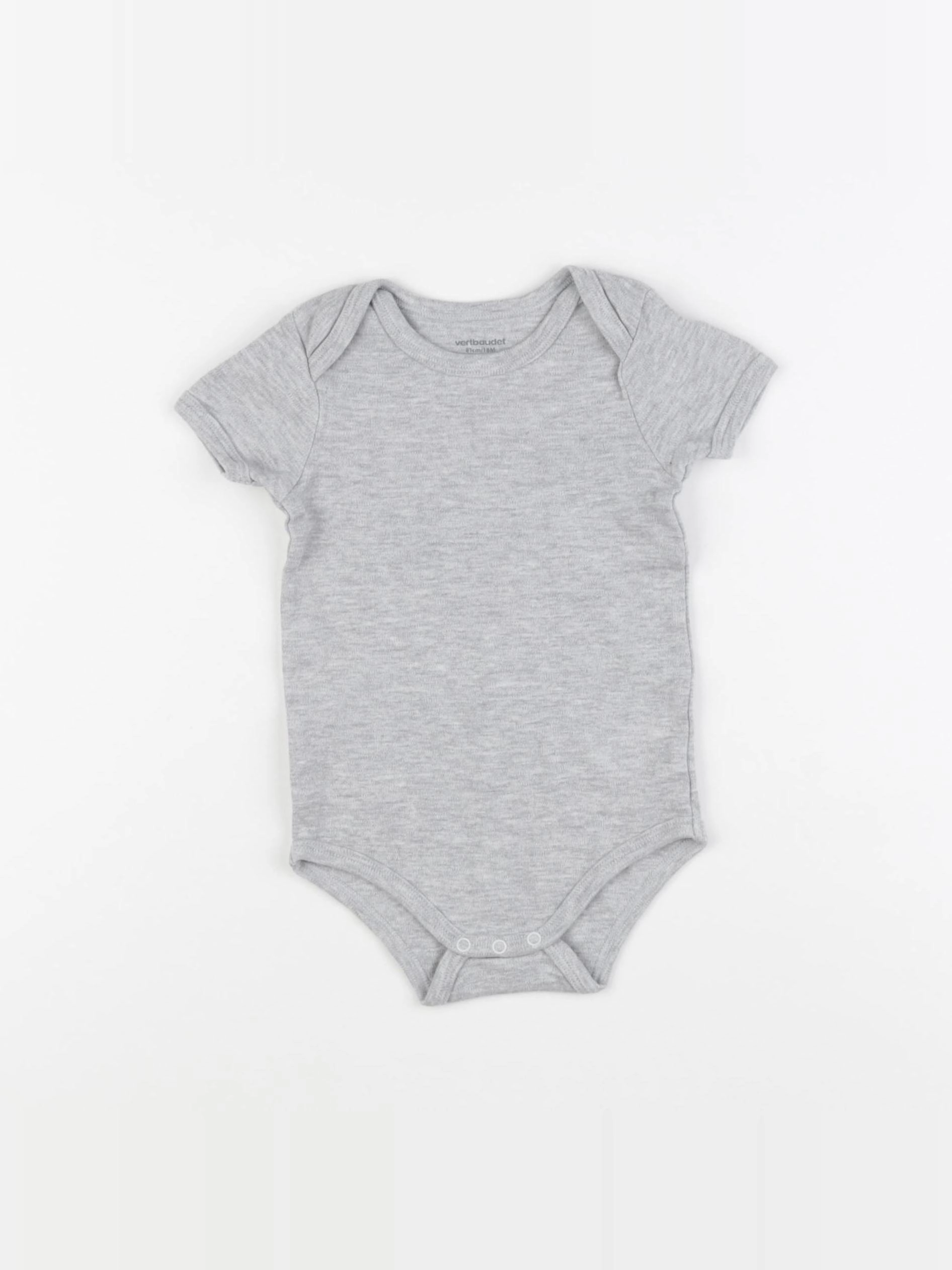 Vertbaudet - body gris - 12 mois