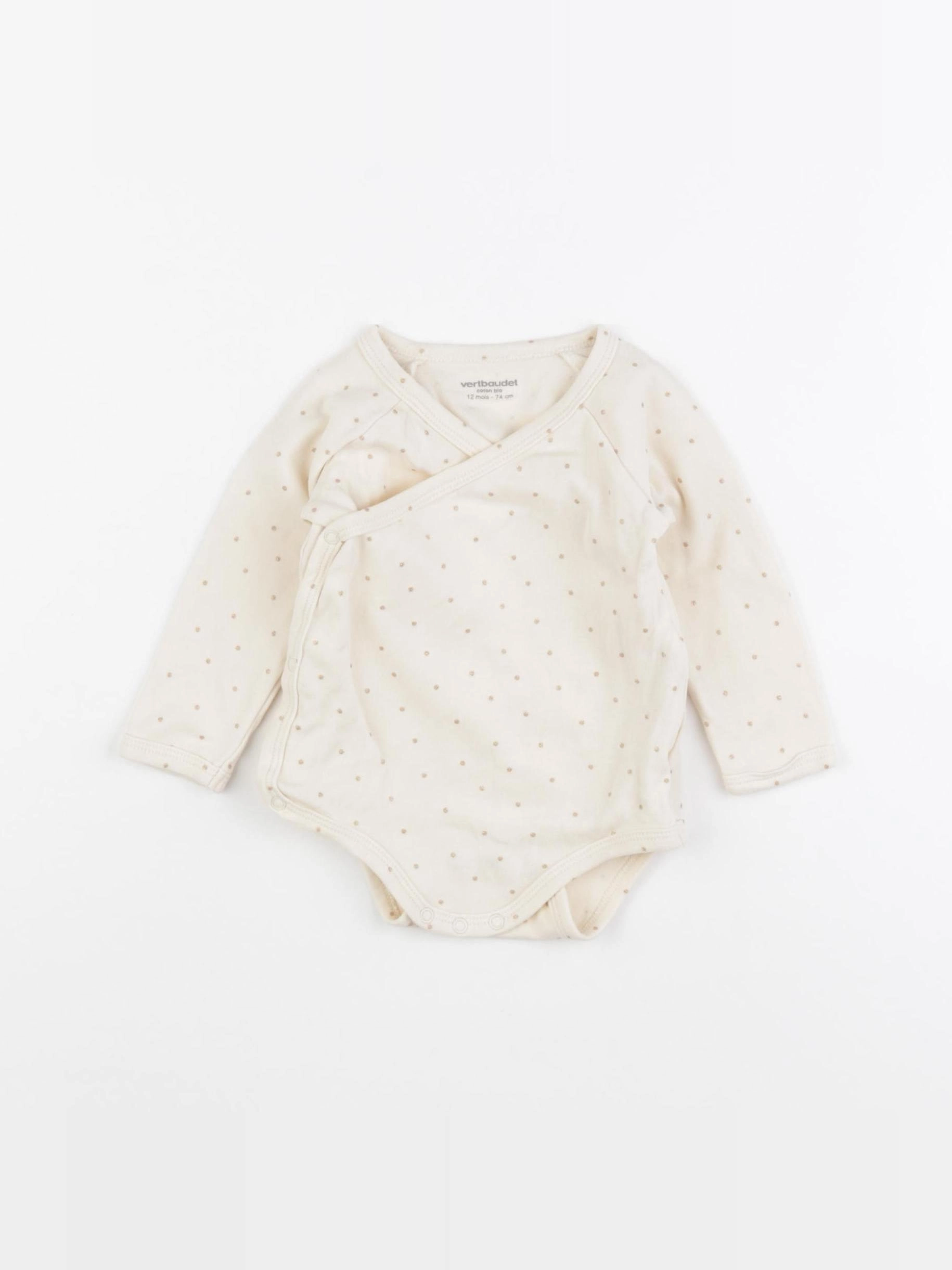 Vertbaudet - body or, beige - 12 mois