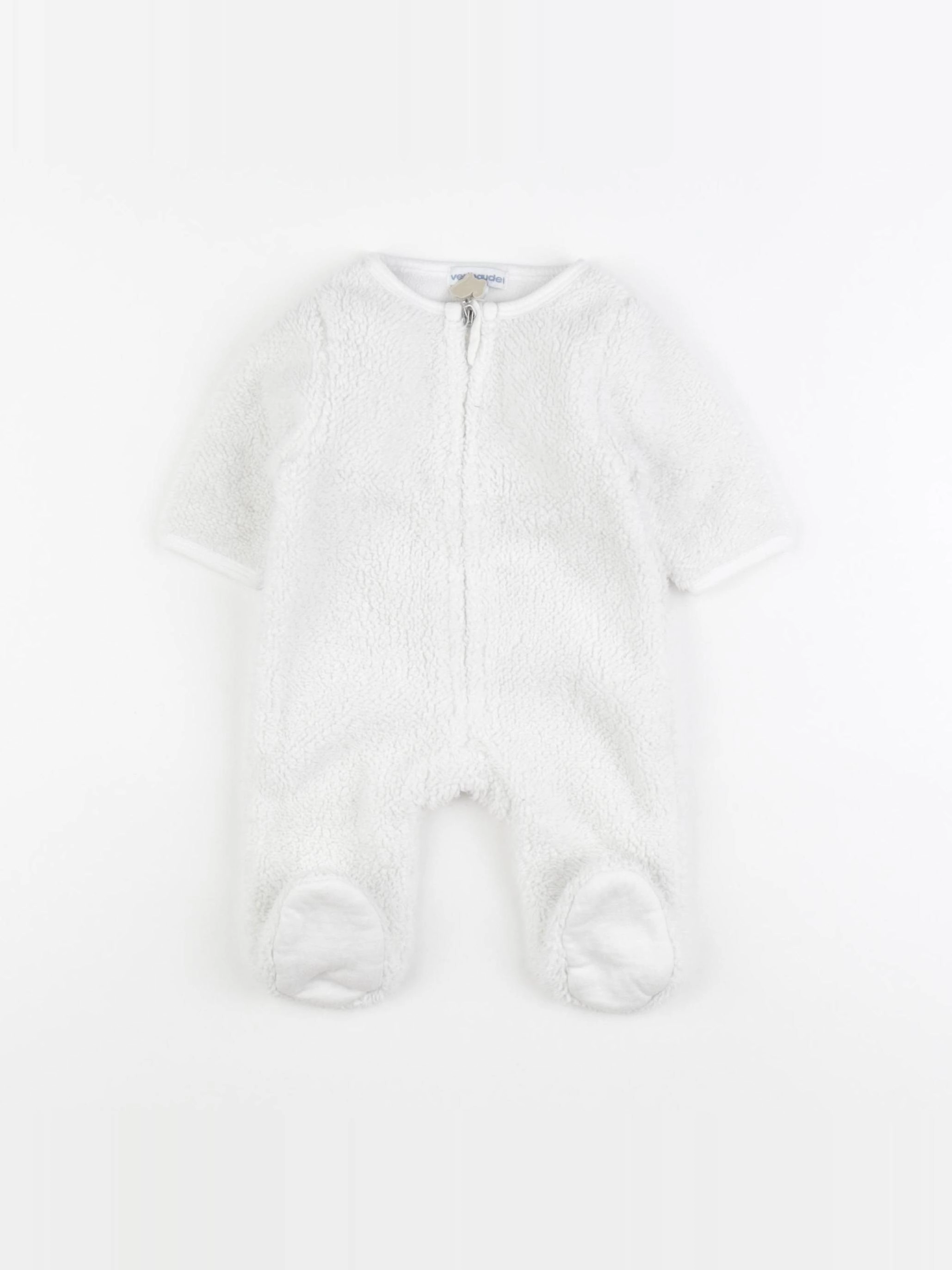 Vertbaudet - pyjama coton blanc - 1 mois