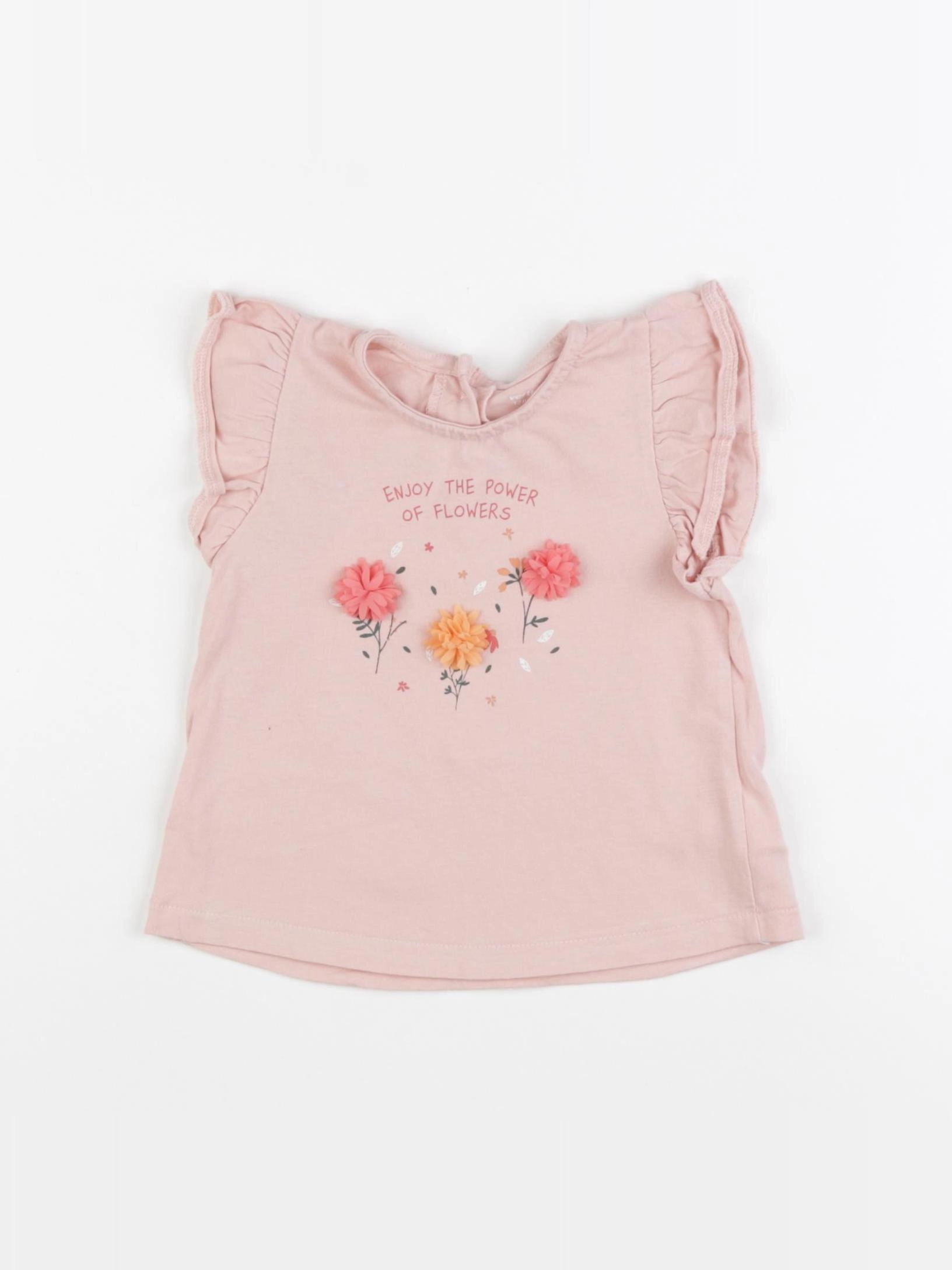Vertbaudet - tee-shirt rose - 12 mois