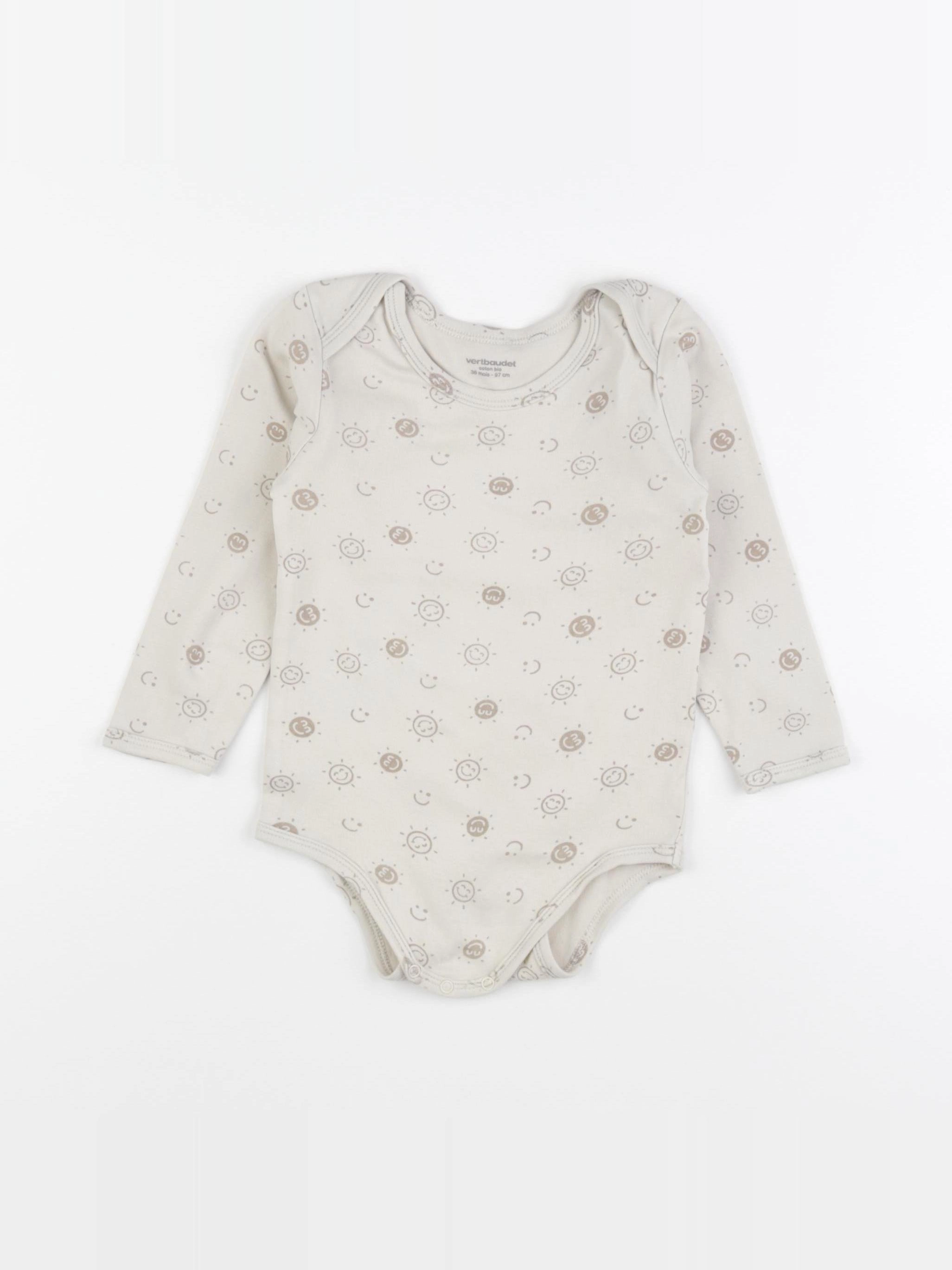 Vertbaudet - body beige - 36 mois