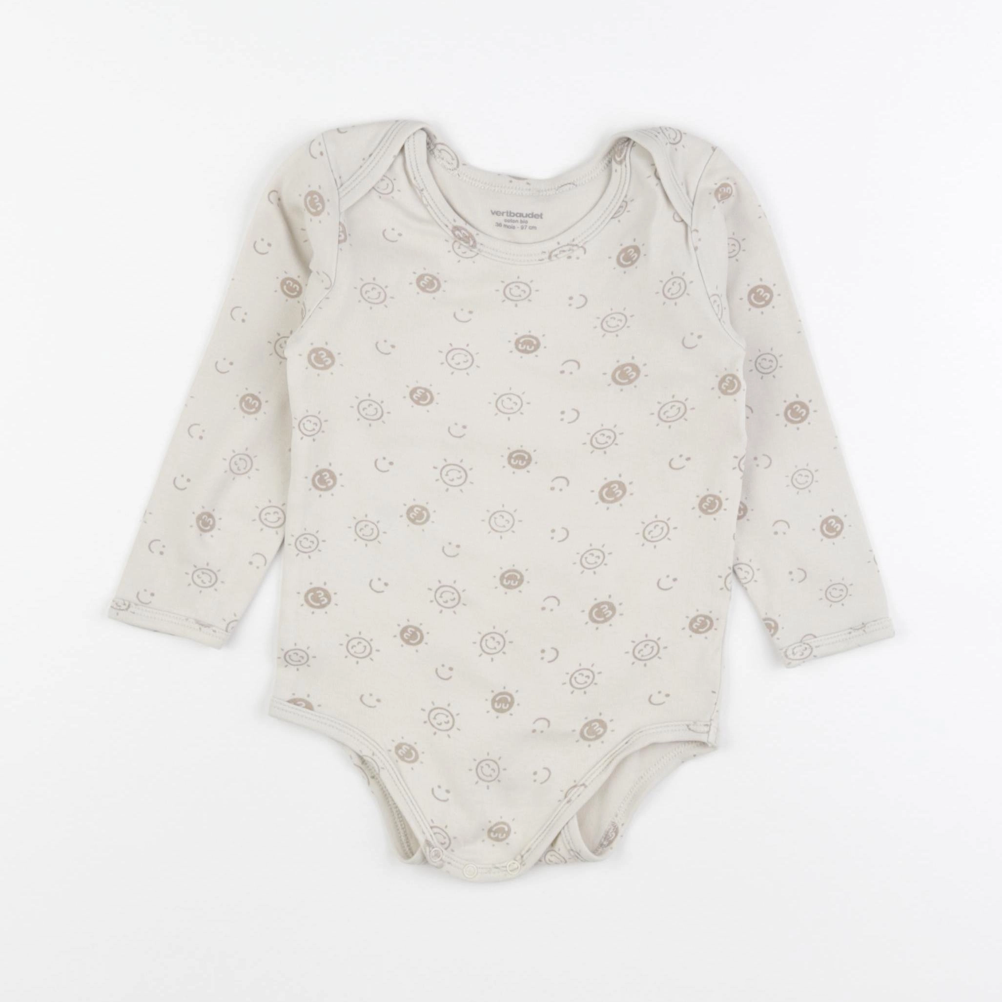 Vertbaudet - body beige - 36 mois