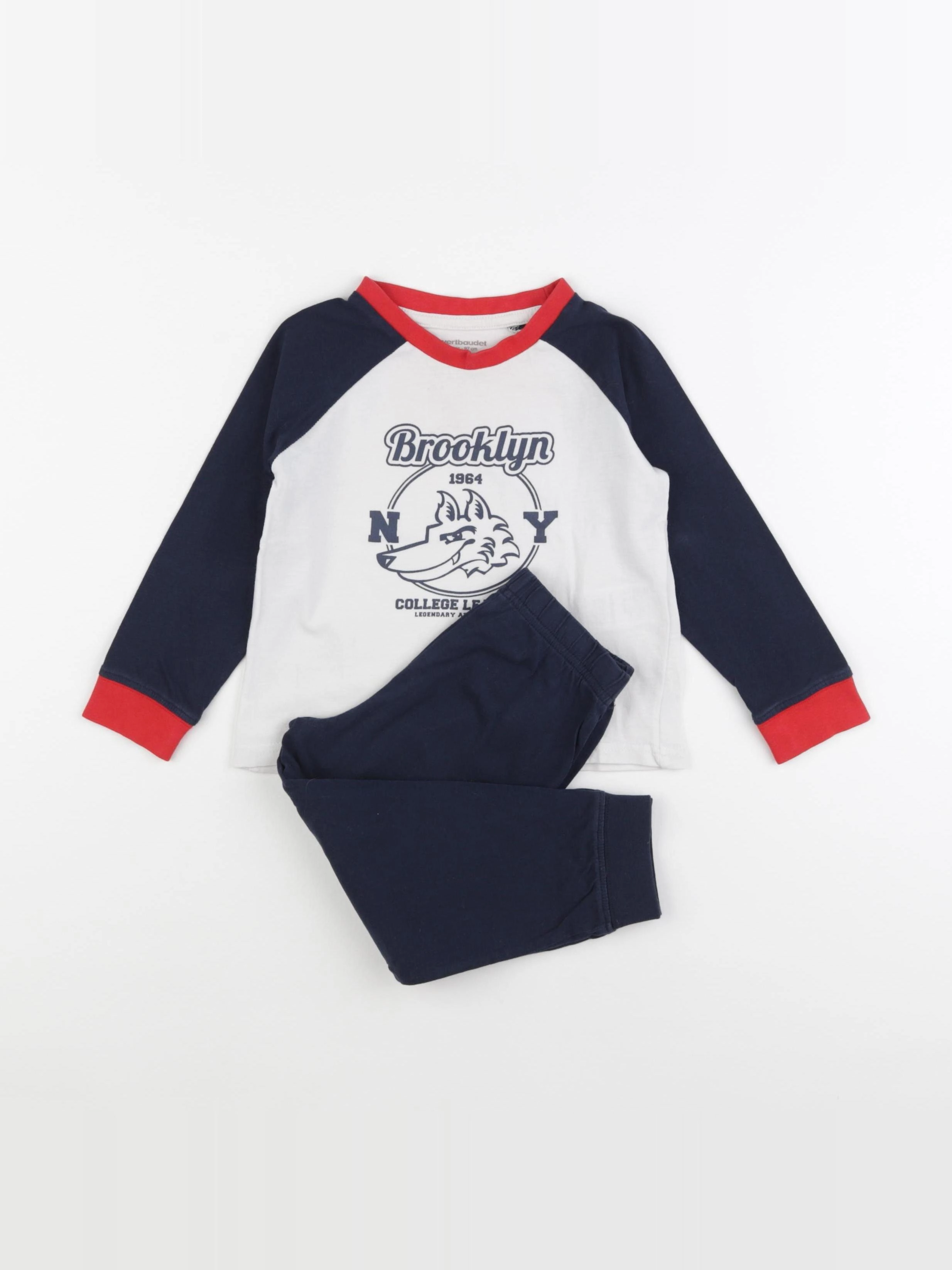 Vertbaudet - pyjama coton multicolore - 3 ans
