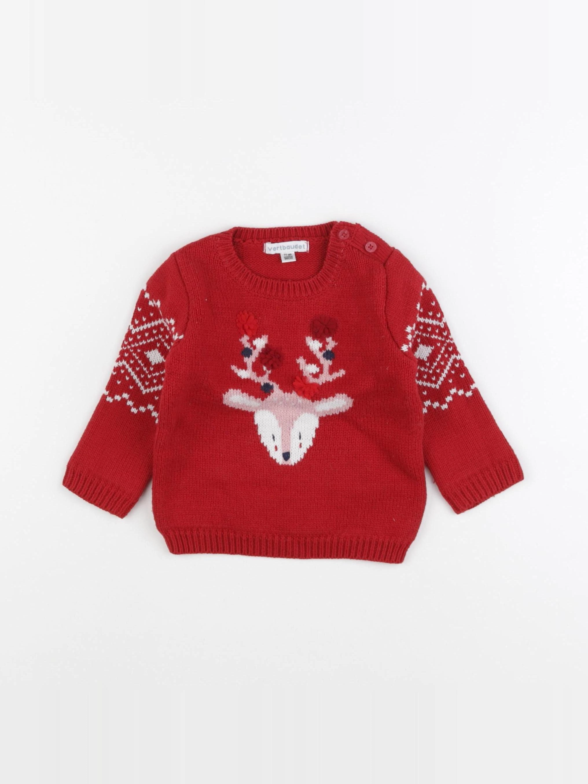 Vertbaudet - pull multicolore - 9 mois