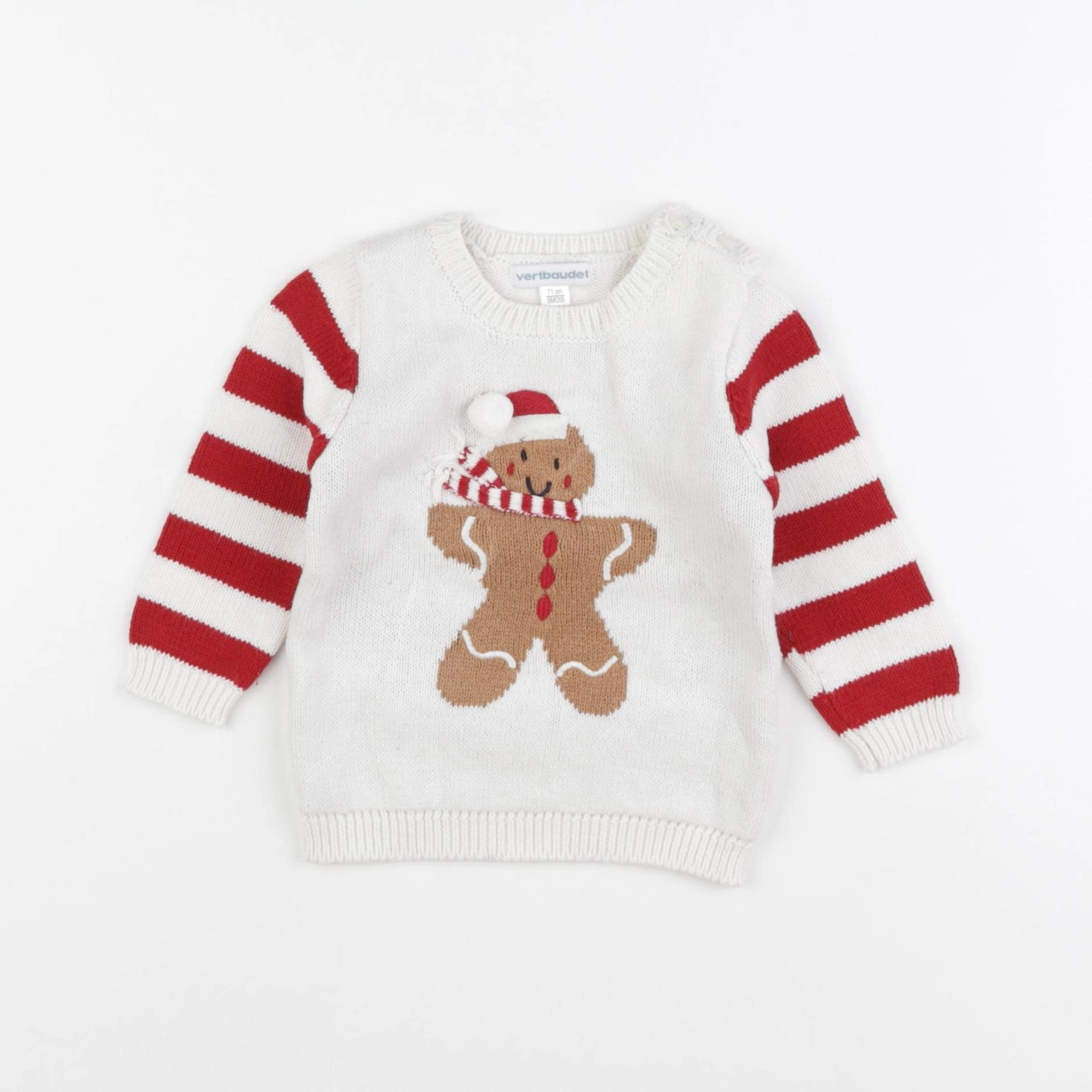 Vertbaudet - pull multicolore - 9 mois