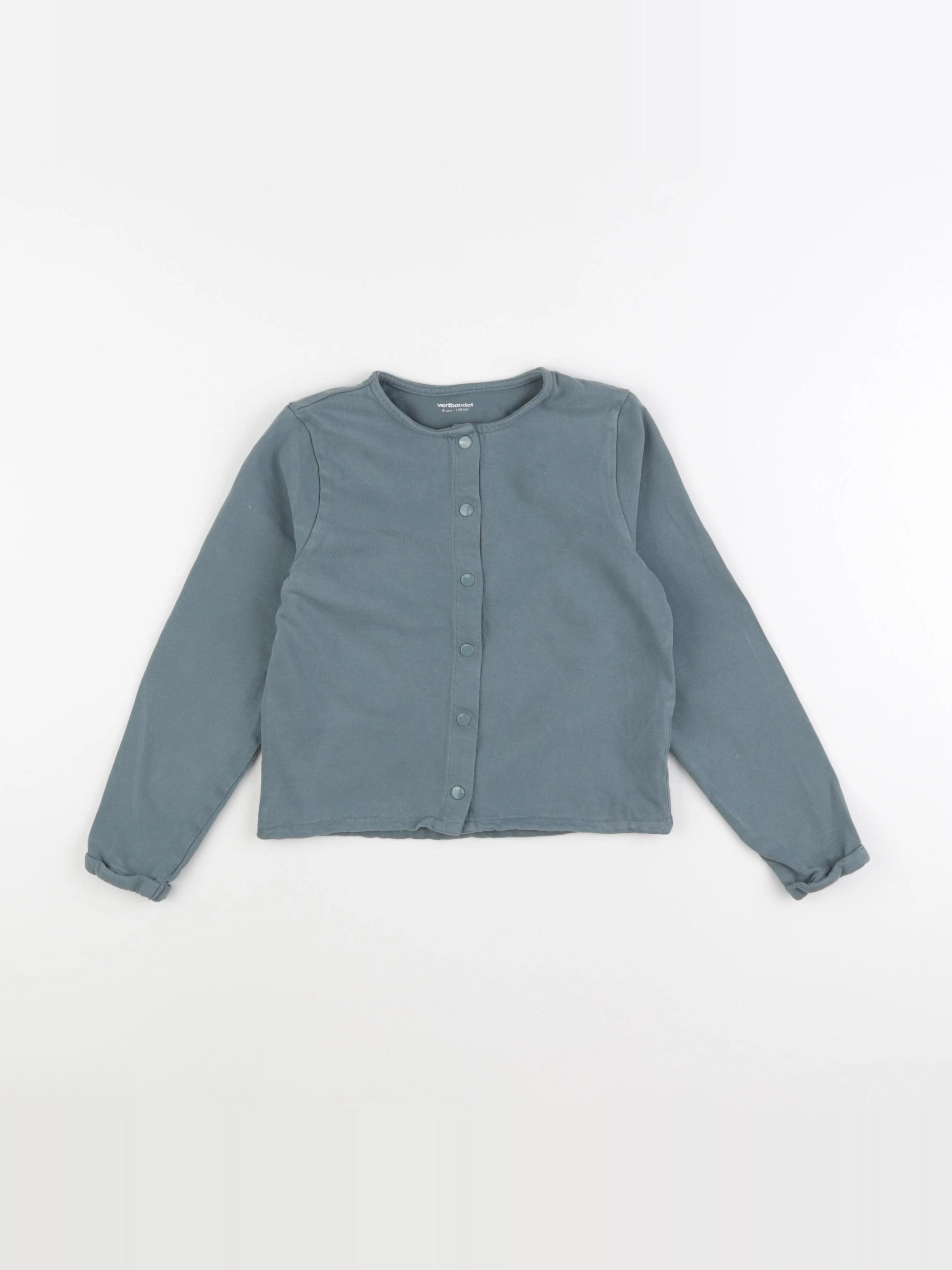 Vertbaudet - sweat vert - 8 ans