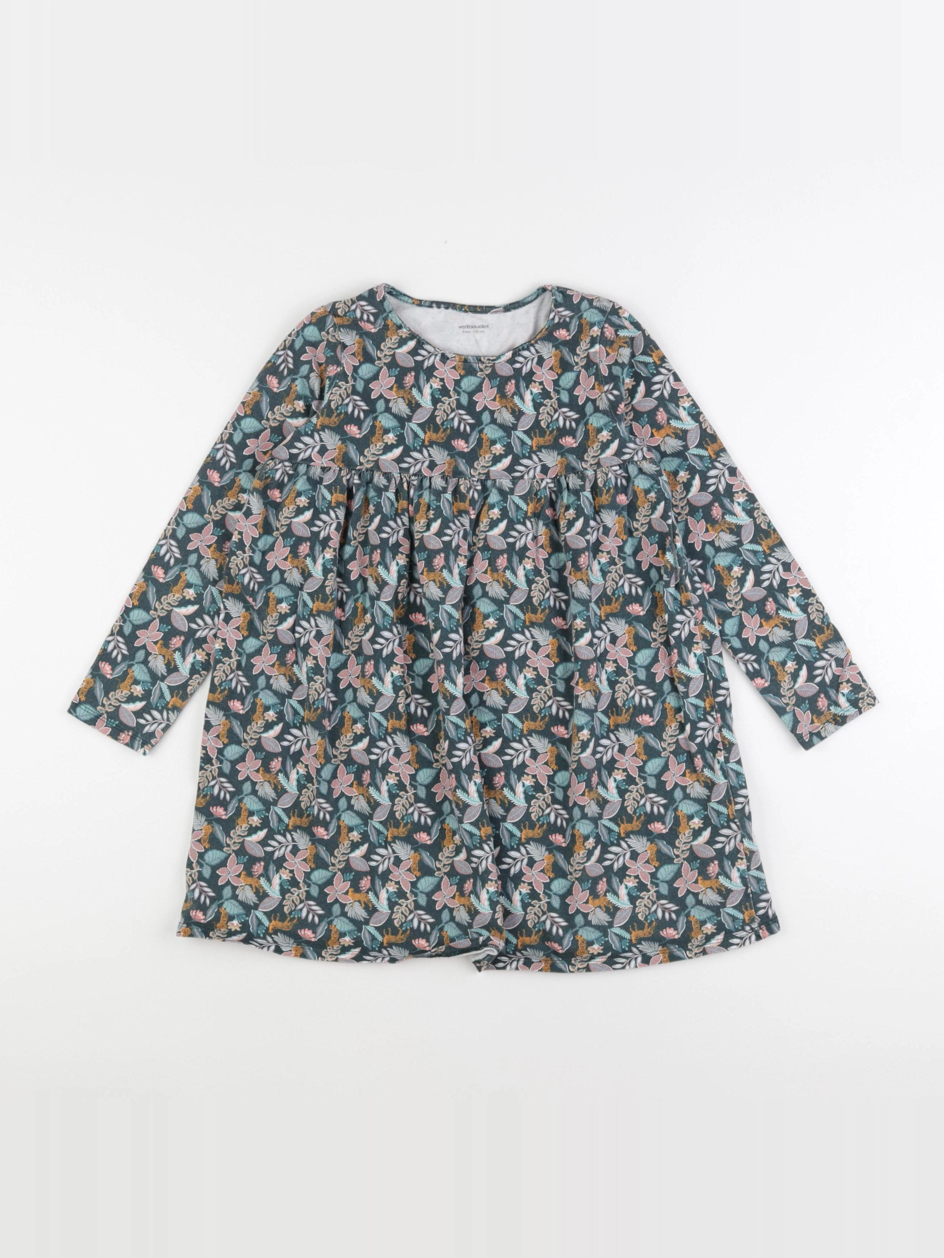 Vertbaudet - robe multicolore - 8 ans