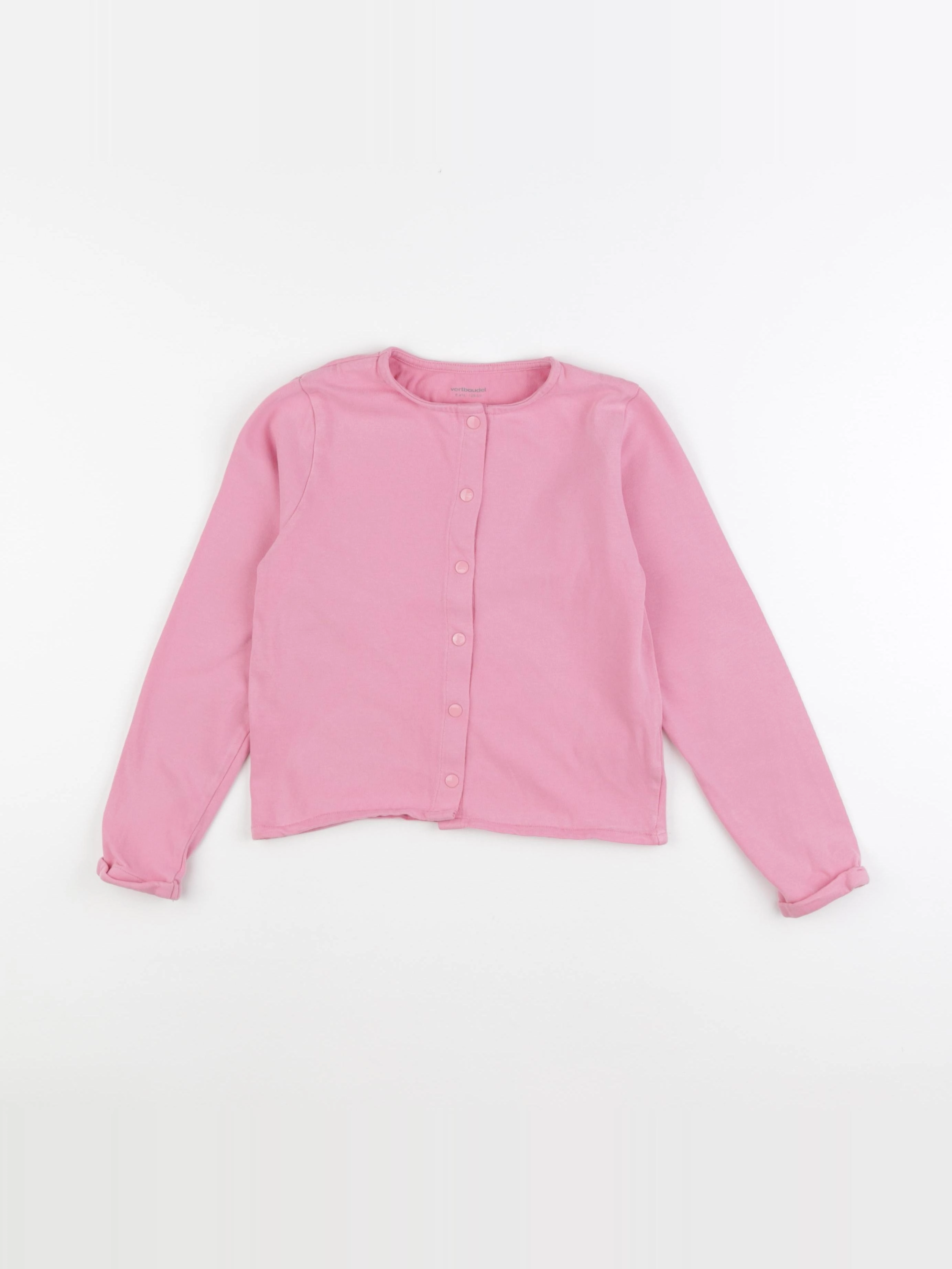 Vertbaudet - sweat rose - 8 ans