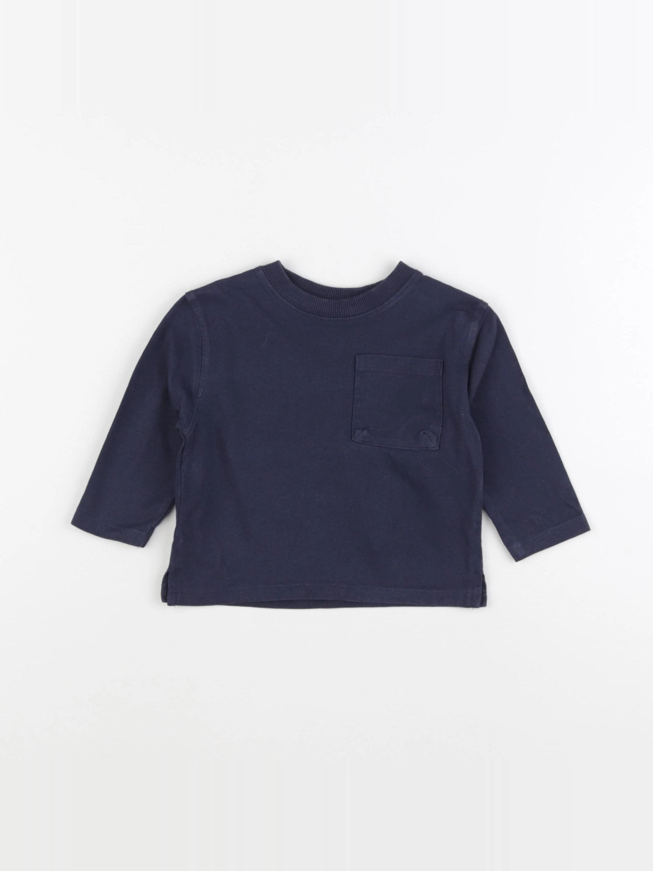 Zara - tee-shirt bleu - 6/9 mois