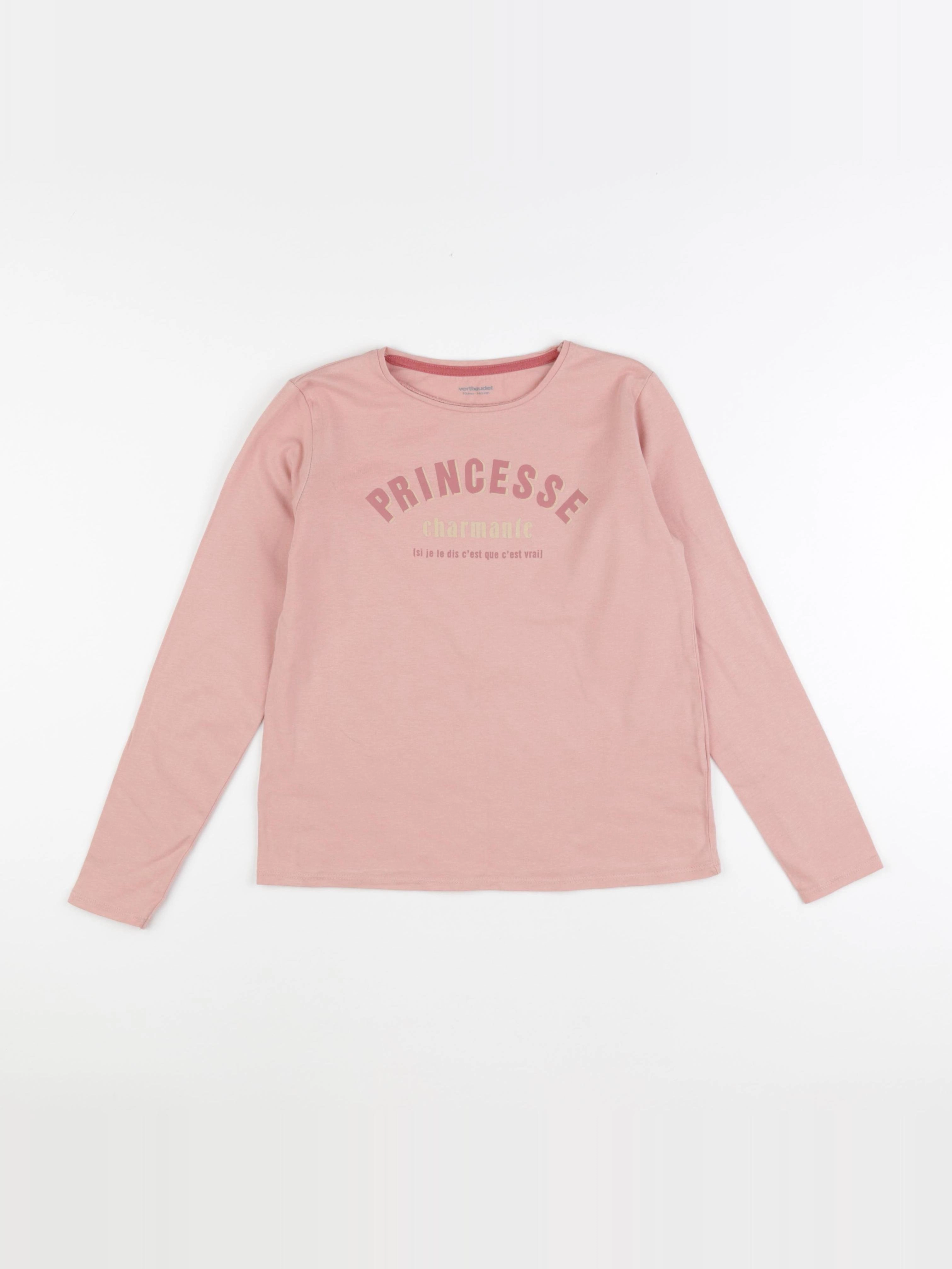 Vertbaudet - tee-shirt rose - 10 ans