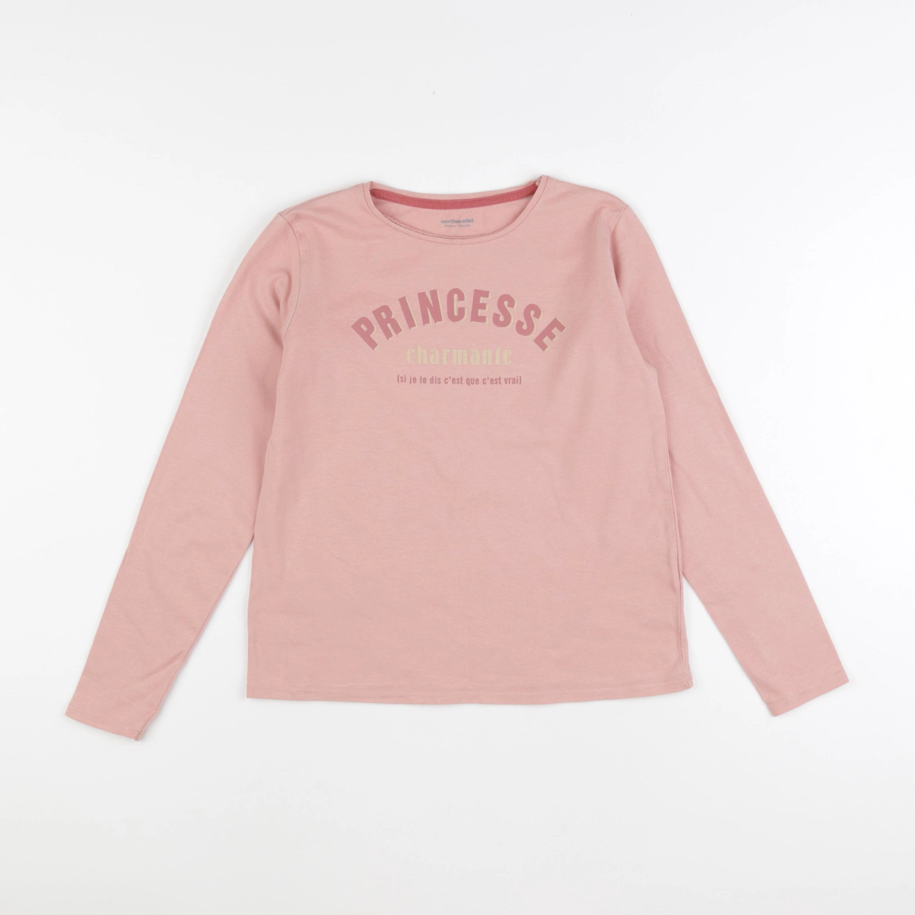 Vertbaudet - tee-shirt rose - 10 ans