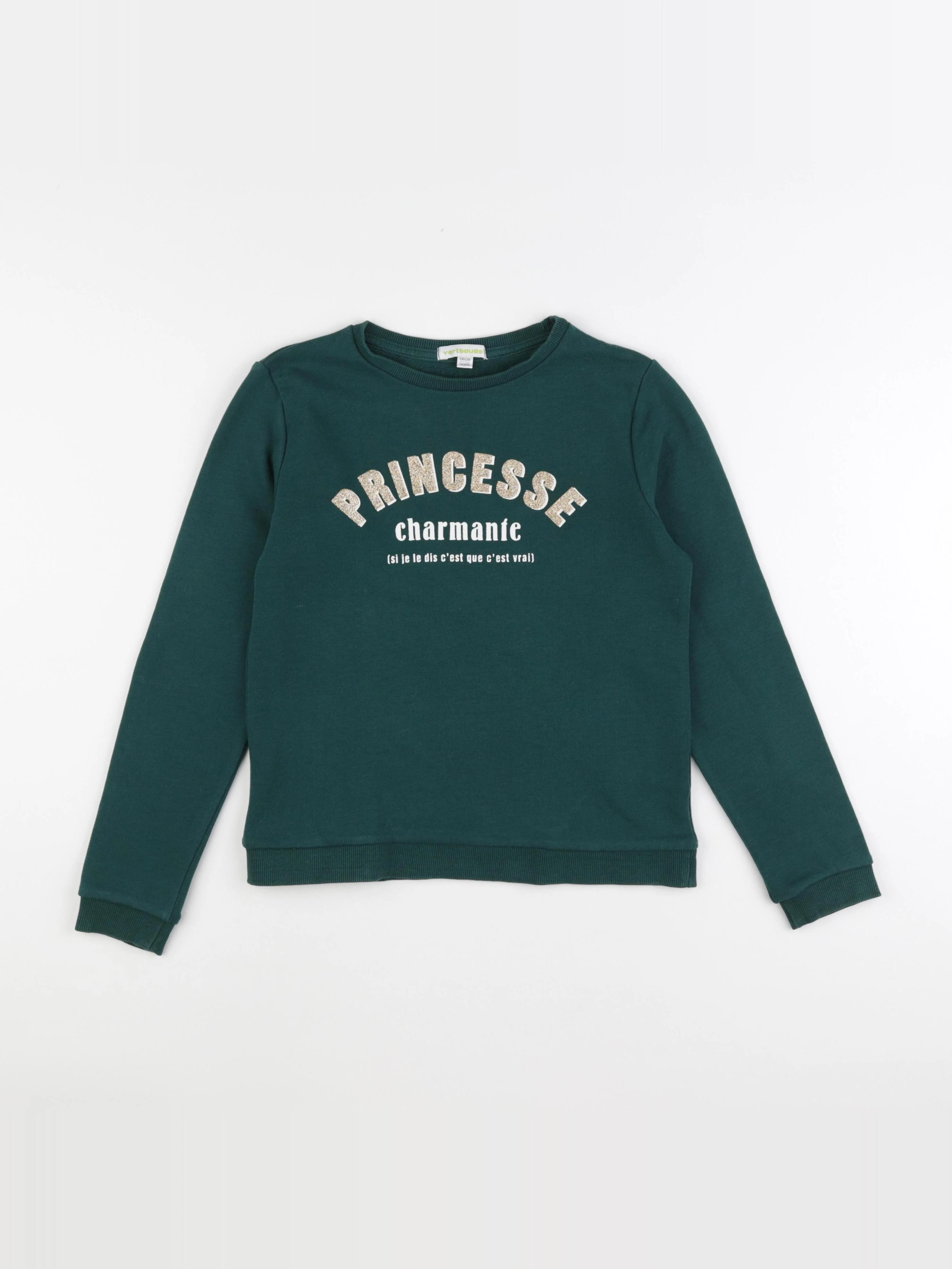 Vertbaudet - sweat vert - 10 ans