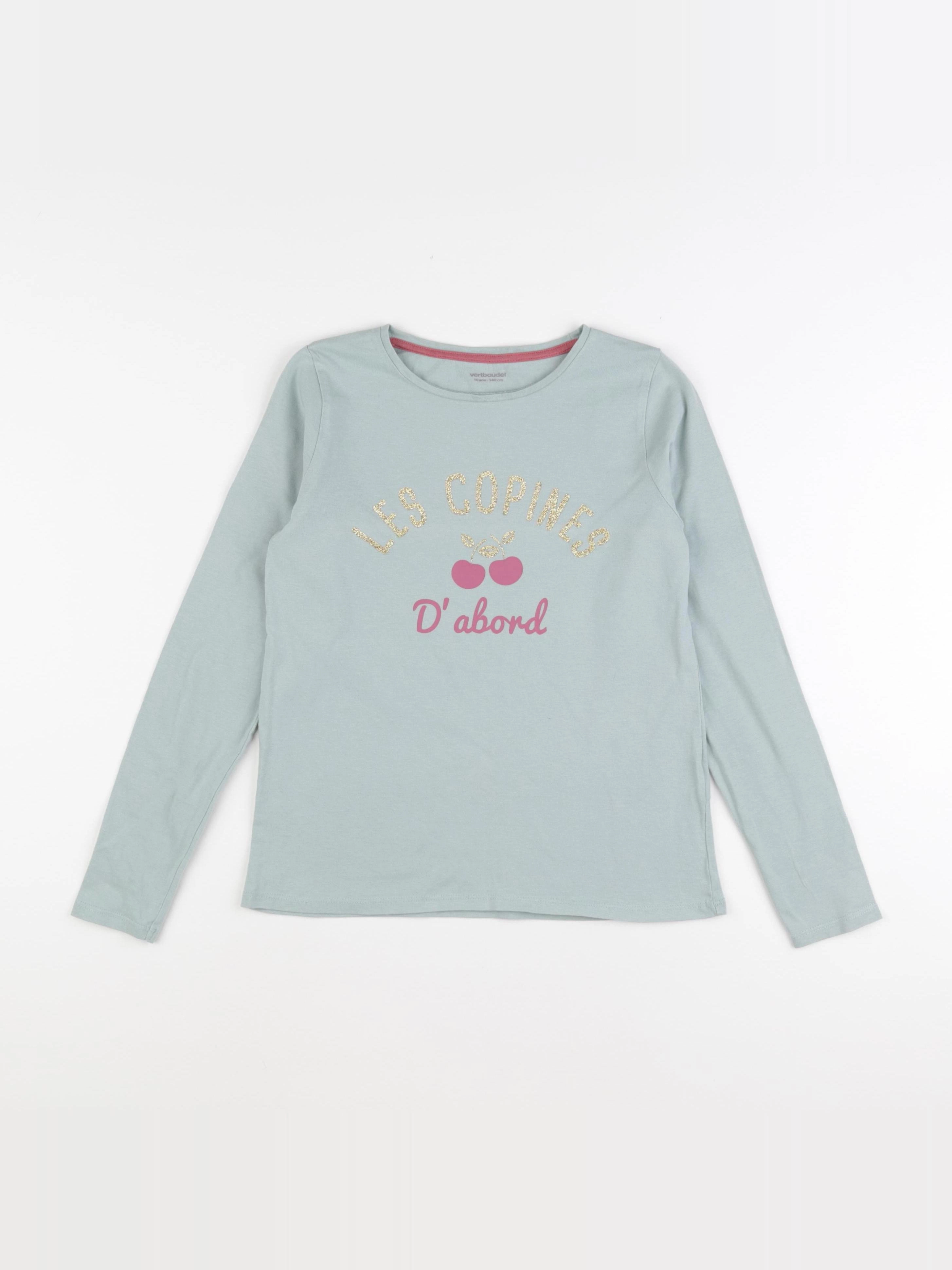 Vertbaudet - tee-shirt vert - 10 ans