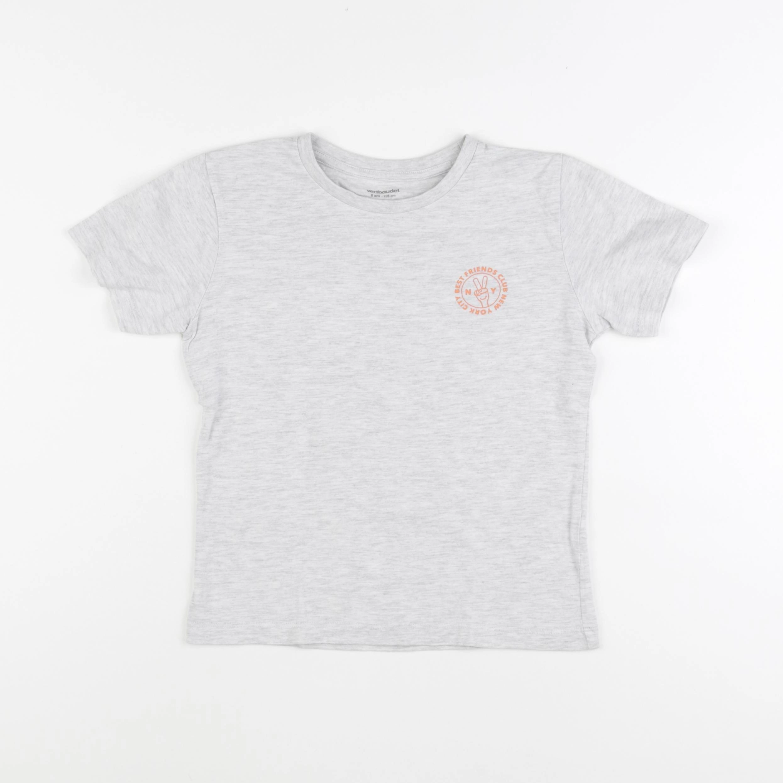 Vertbaudet - tee-shirt gris - 8 ans
