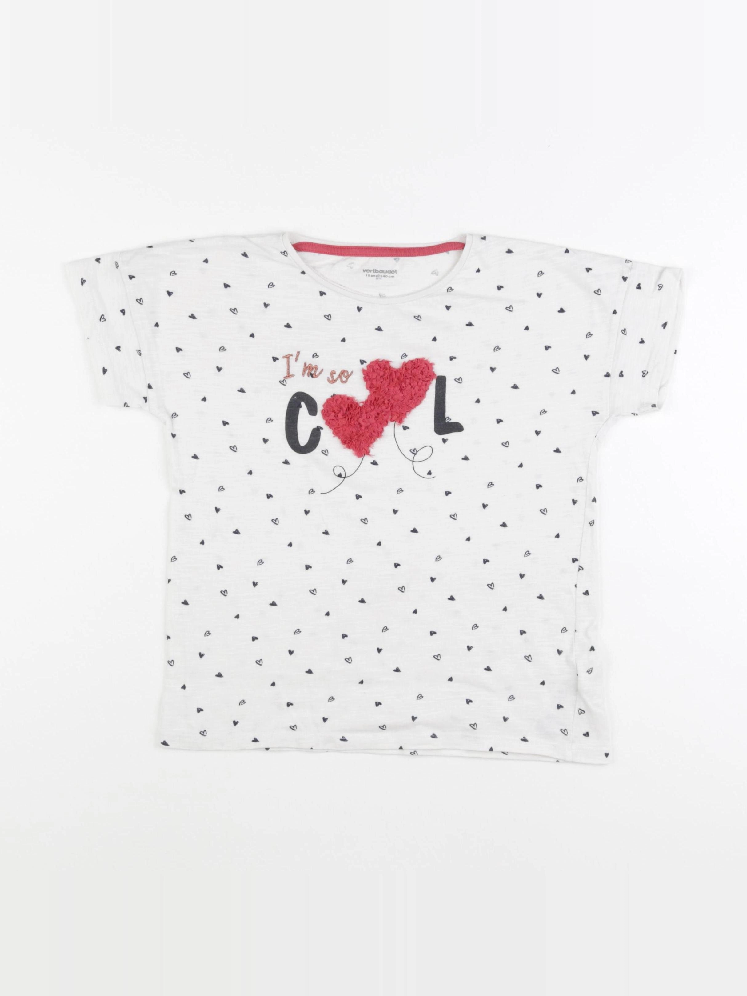 Vertbaudet - tee-shirt multicolore - 10 ans