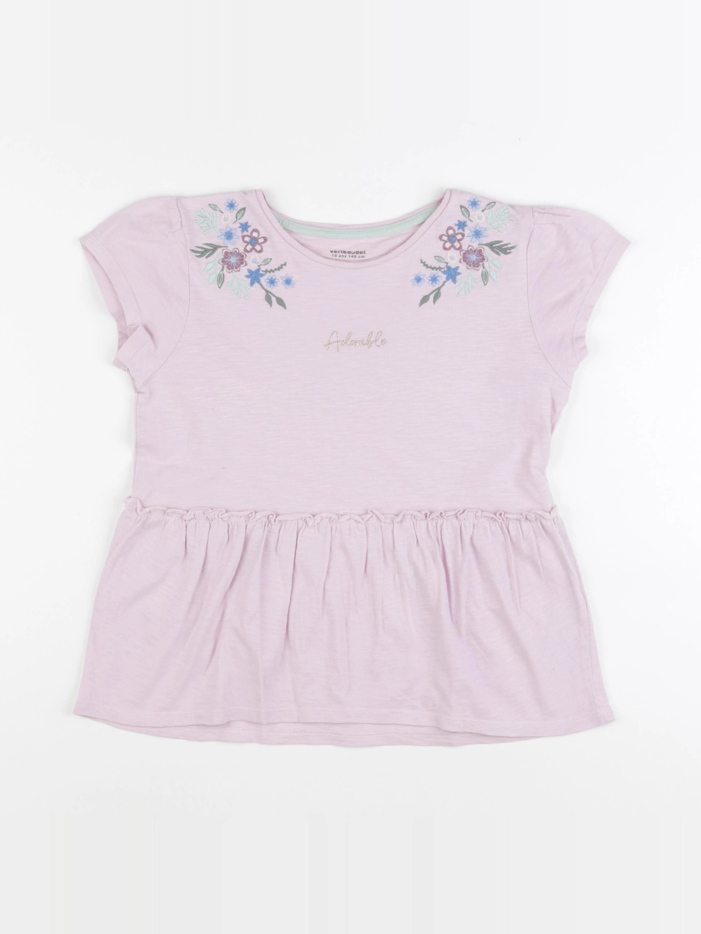 Vertbaudet - tee-shirt violet - 10 ans