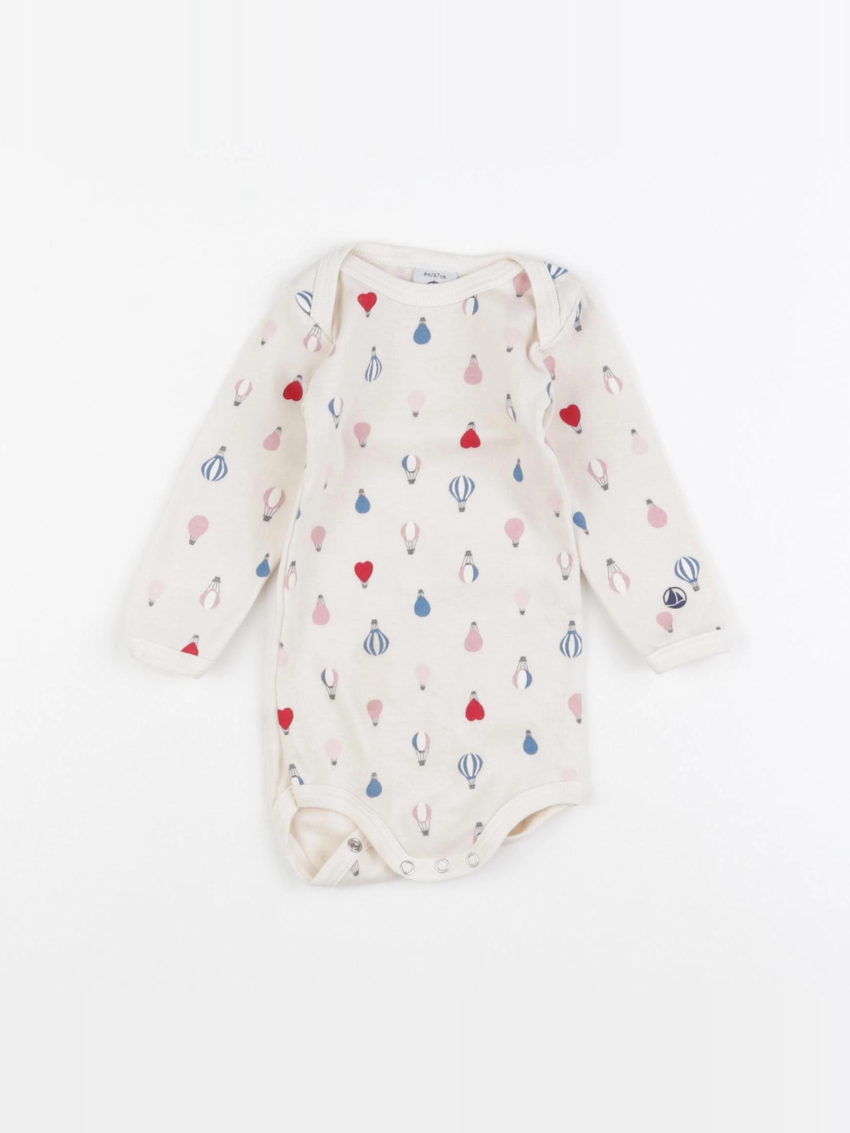 Petit Bateau - body beige - 6 mois